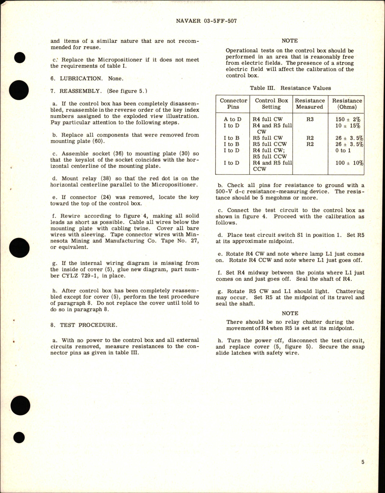 Sample page 5 from AirCorps Library document: Overhaul Instructions with Parts Breakdown for Control Box - CYLZ 3828