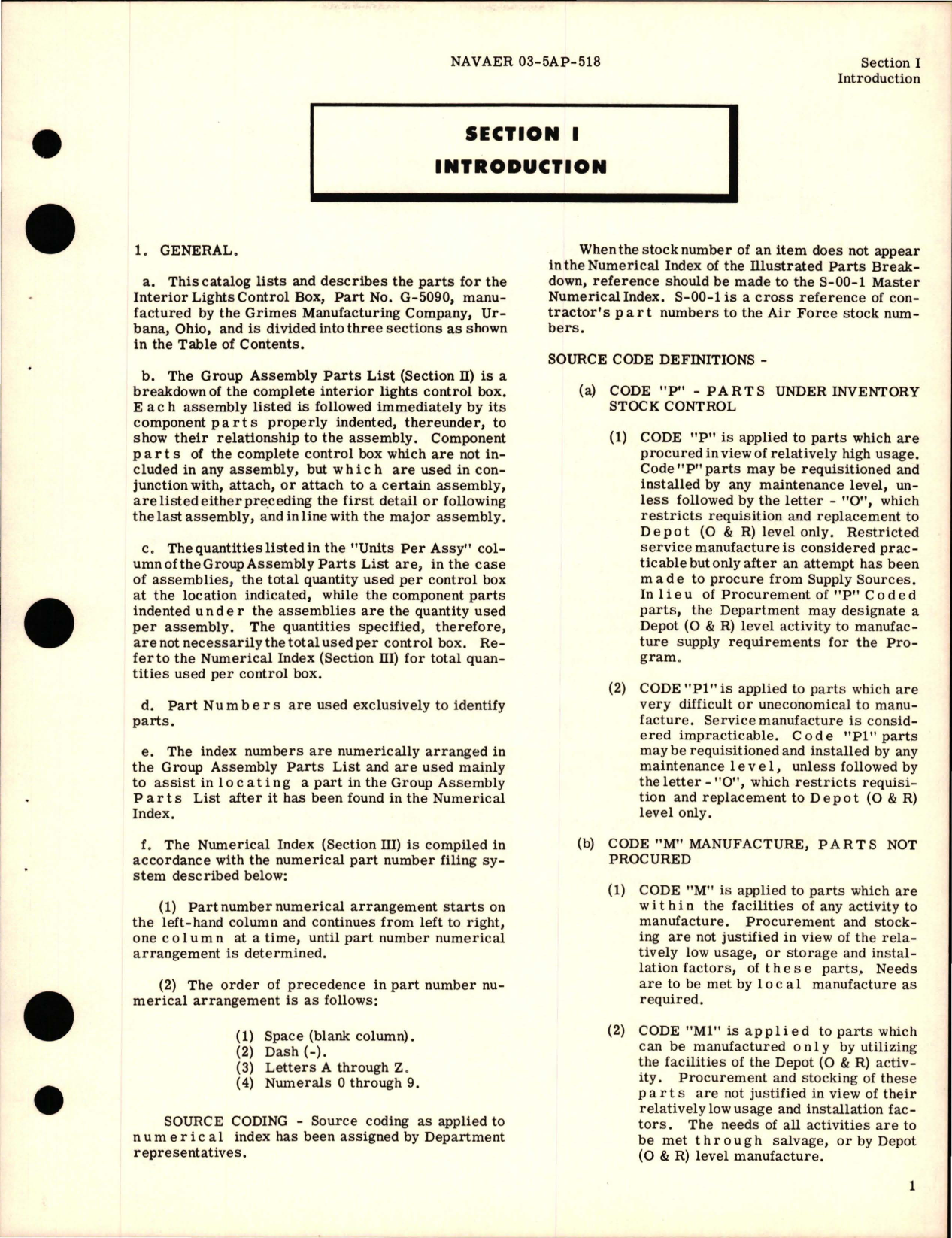 Sample page 5 from AirCorps Library document: Illustrated Parts Breakdown for Interior Lights Control Box - Part G-5090 