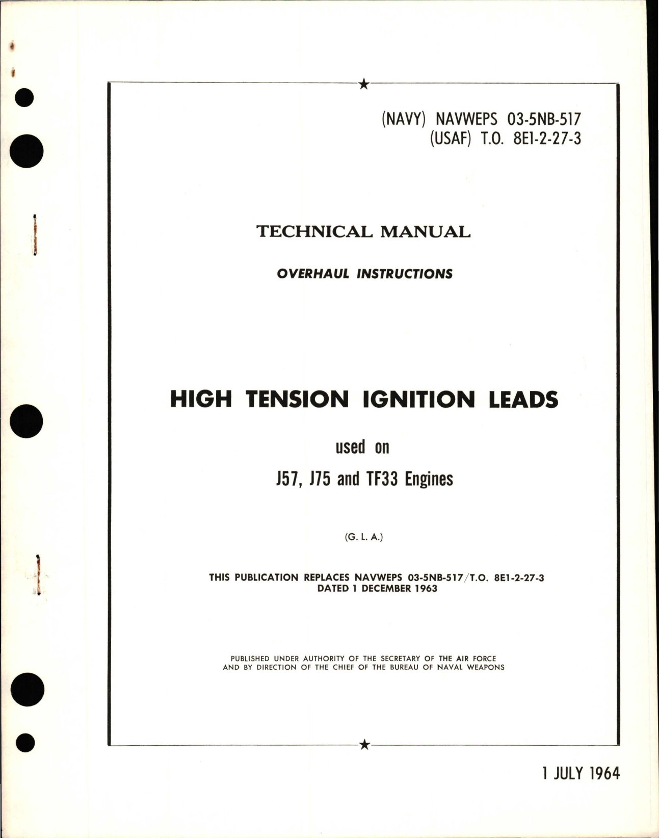 Sample page 1 from AirCorps Library document: Overhaul Instructions for High Tension Ignition Leads 