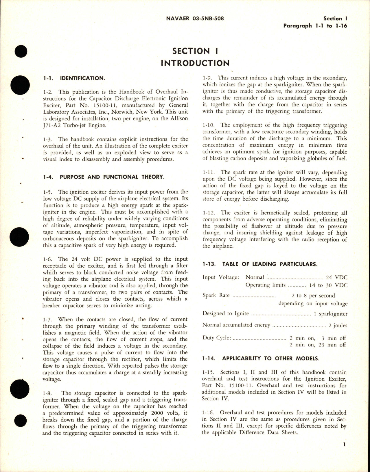 Sample page 5 from AirCorps Library document: Overhaul Instructions for Capacitor Discharge Electronic Ignition Exciter - No 15100-11
