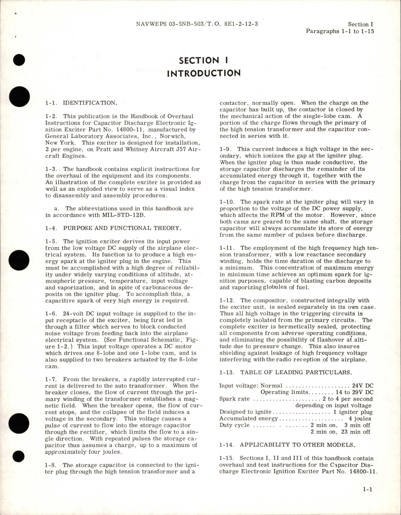 Sample page 5 from AirCorps Library document: Overhaul Instructions for Ignition Exciters - Parts 14800-11 and 15700-10 
