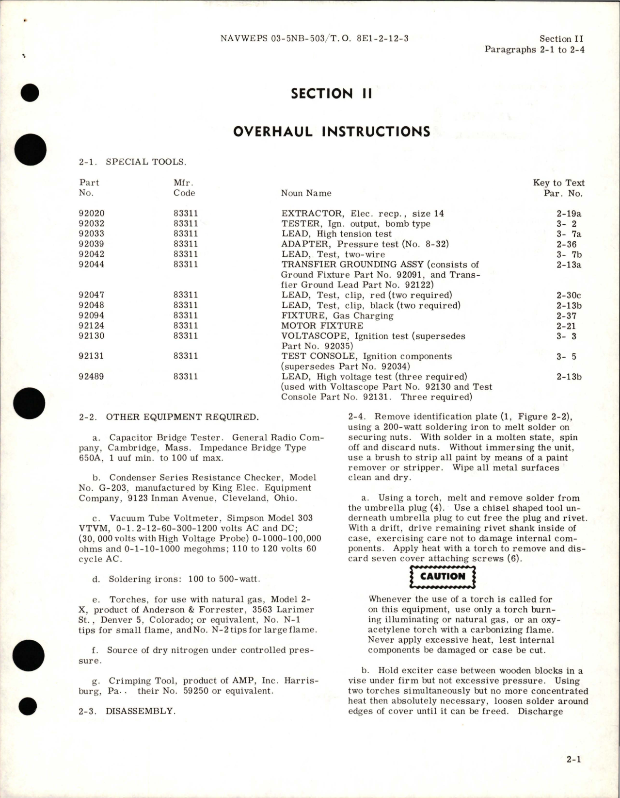 Sample page 7 from AirCorps Library document: Overhaul Instructions for Ignition Exciters - Parts 14800-11 and 15700-10 