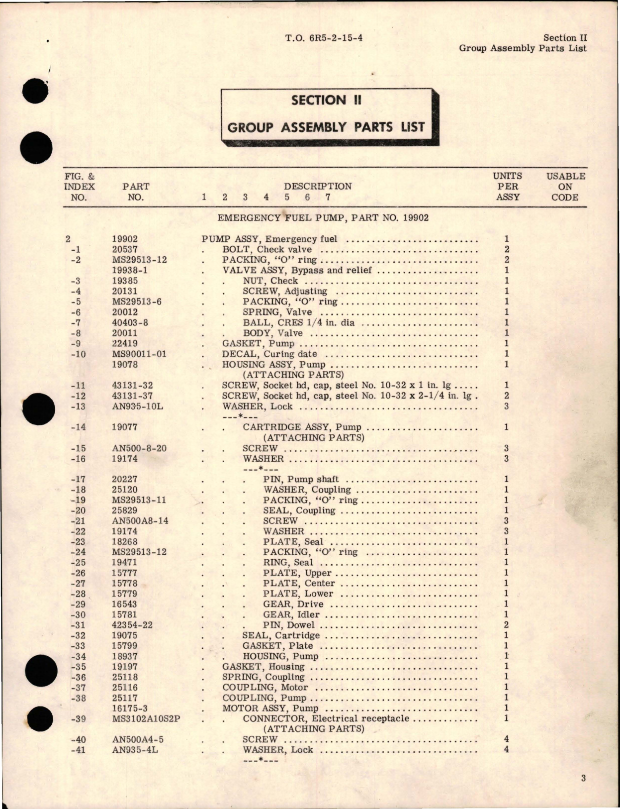 Sample page 5 from AirCorps Library document: Illustrated Parts Breakdown for Emergency Fuel Pumps - Parts 19902 and 20653-2 