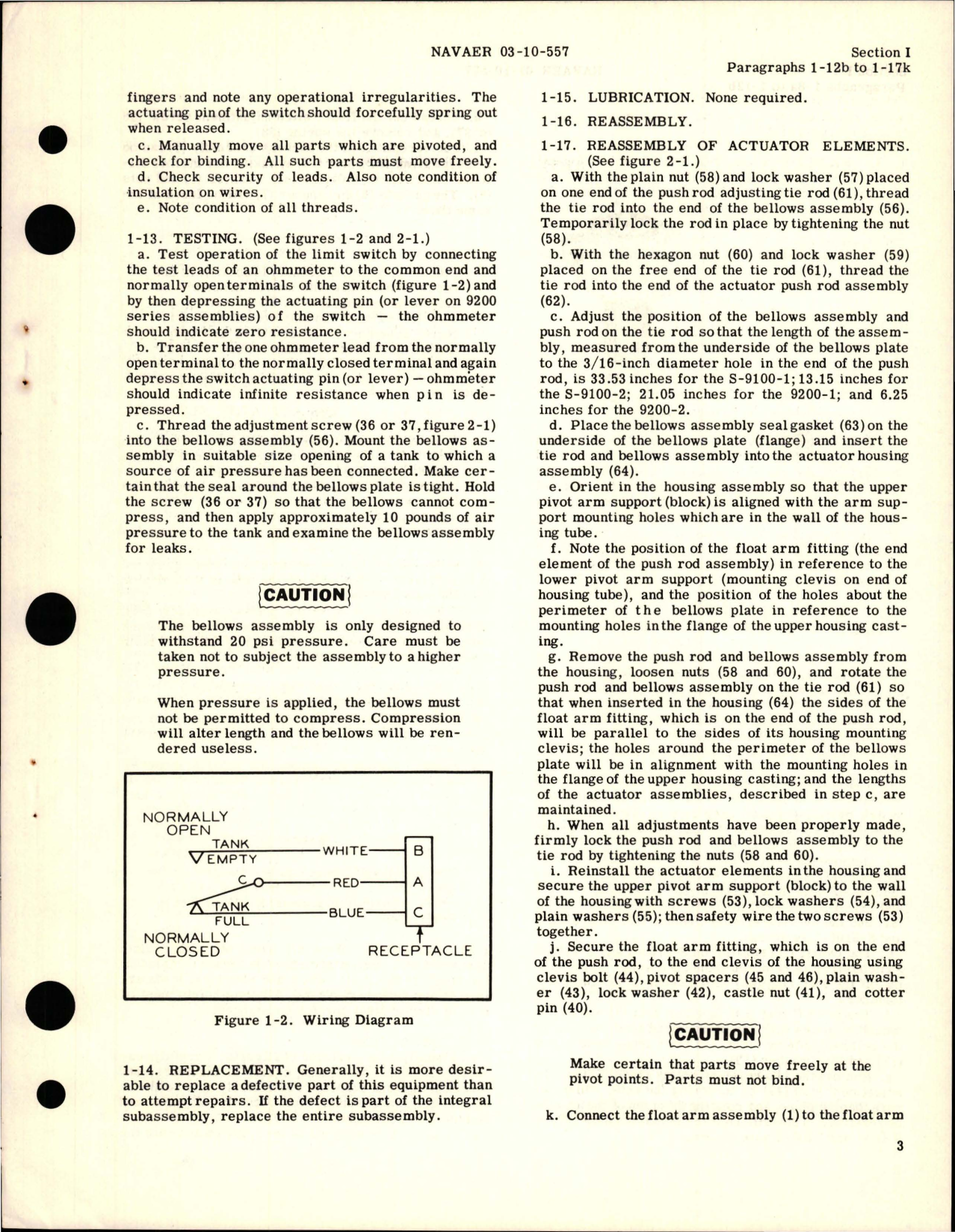 Sample page 5 from AirCorps Library document: Overhaul Instructions with Parts Catalog for Float Arm Type Switch Assembly - Models S-9100-1, S-9100-2, S-9200-1, and S-9200-2 