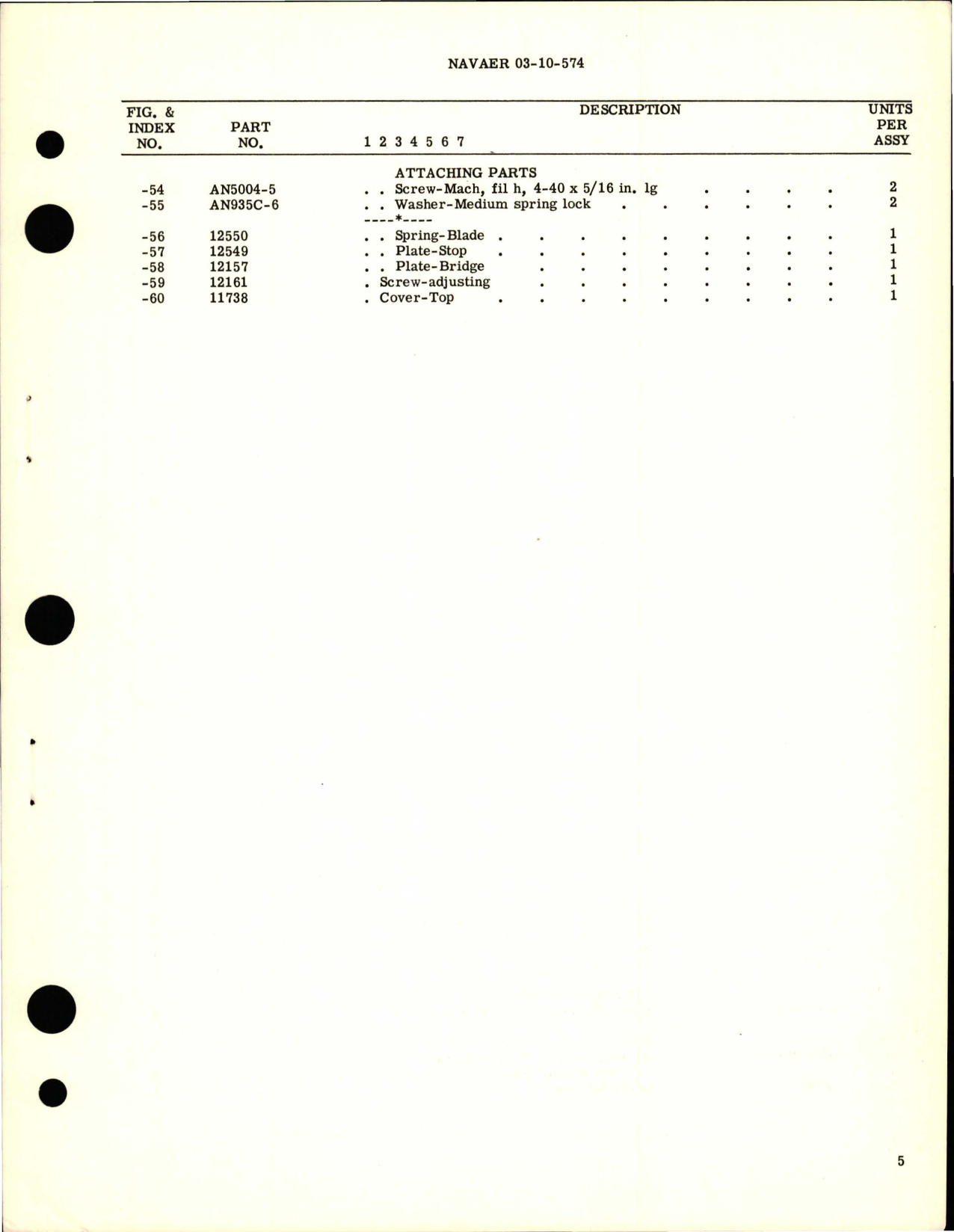 Sample page 5 from AirCorps Library document: Overhaul Instructions with Parts Breakdown for Differential Pressure Switch - P-904-SG