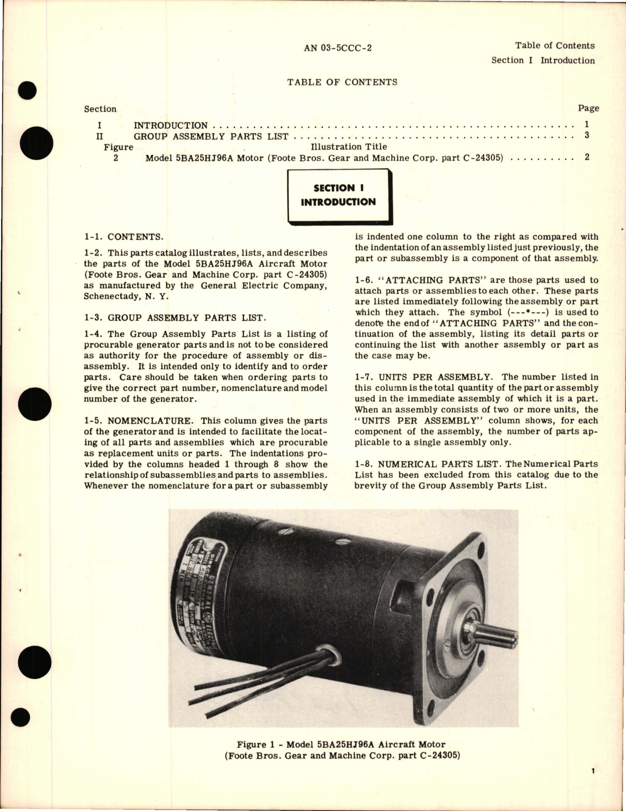 Sample page 3 from AirCorps Library document: Parts Catalog for Aircraft Motors - Part C-24305 