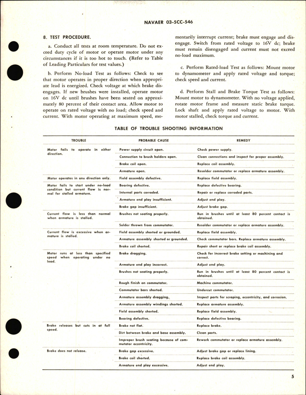 Sample page 5 from AirCorps Library document: Overhaul Instructions with Parts Breakdown for Direct Current Motor - Part 26900-2 