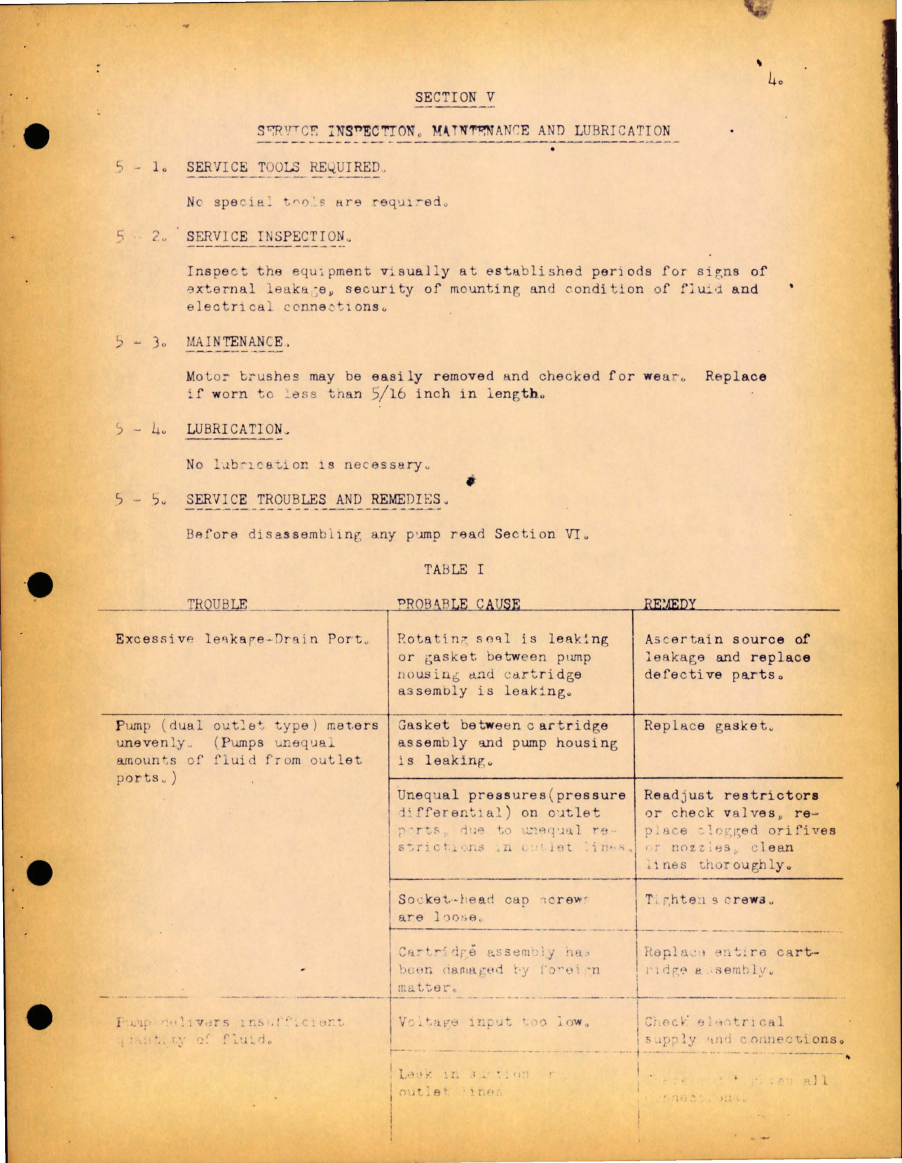 Sample page 5 from AirCorps Library document: Maintenance and Service with Parts Catalog for Fluid Metering Pump - Model 20820-1