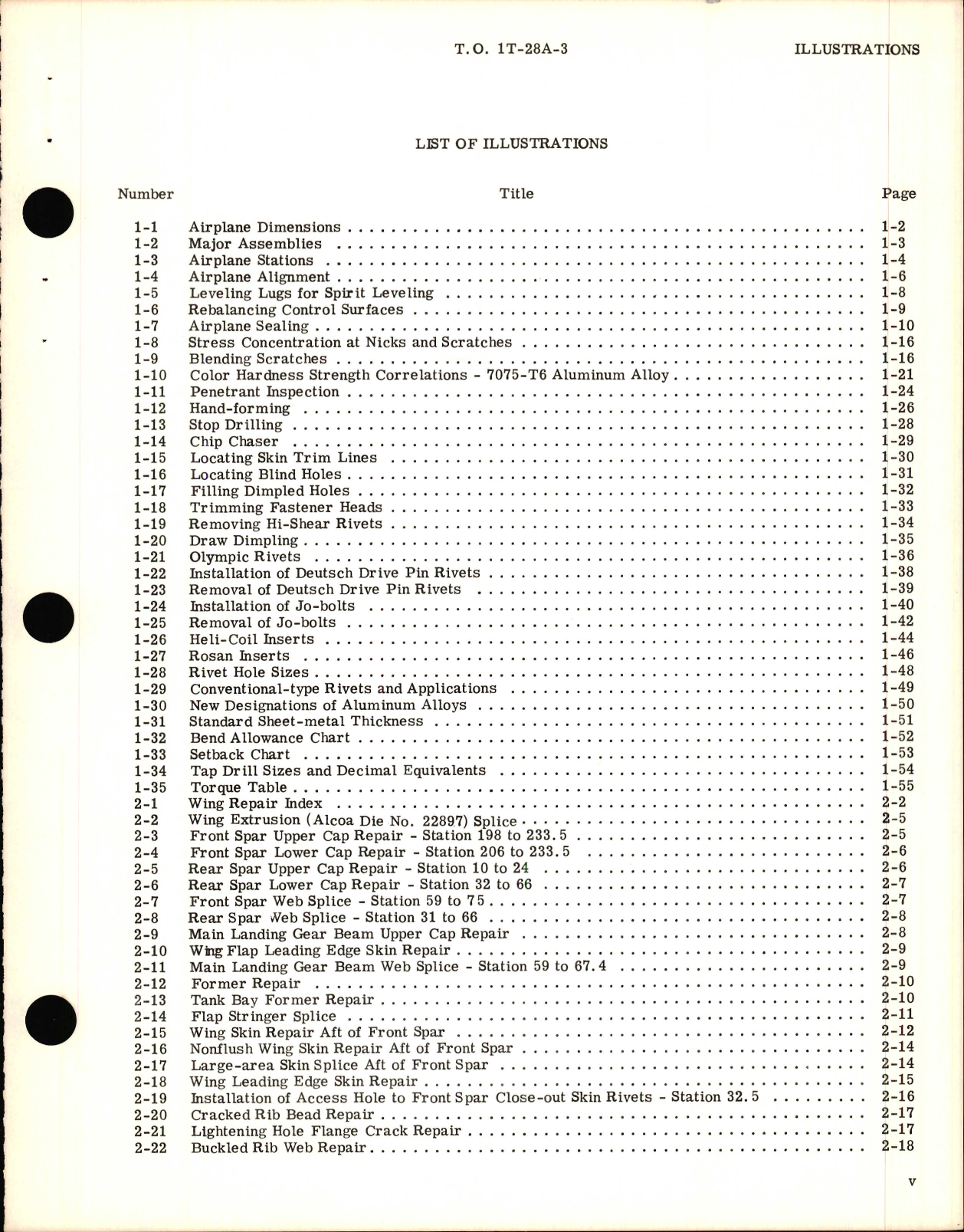 Sample page 7 from AirCorps Library document: Structural Repair Instructions Manual for T-28A