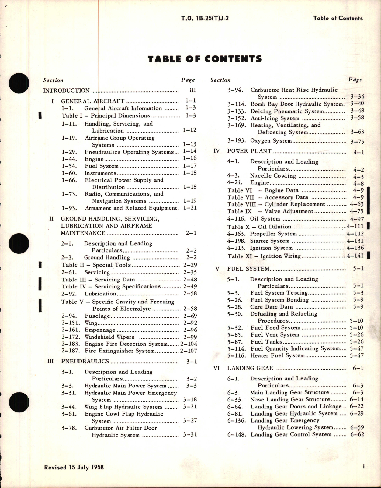 Sample page 5 from AirCorps Library document: Maintenance Instructions for B-25J, B-25L, and B-25N