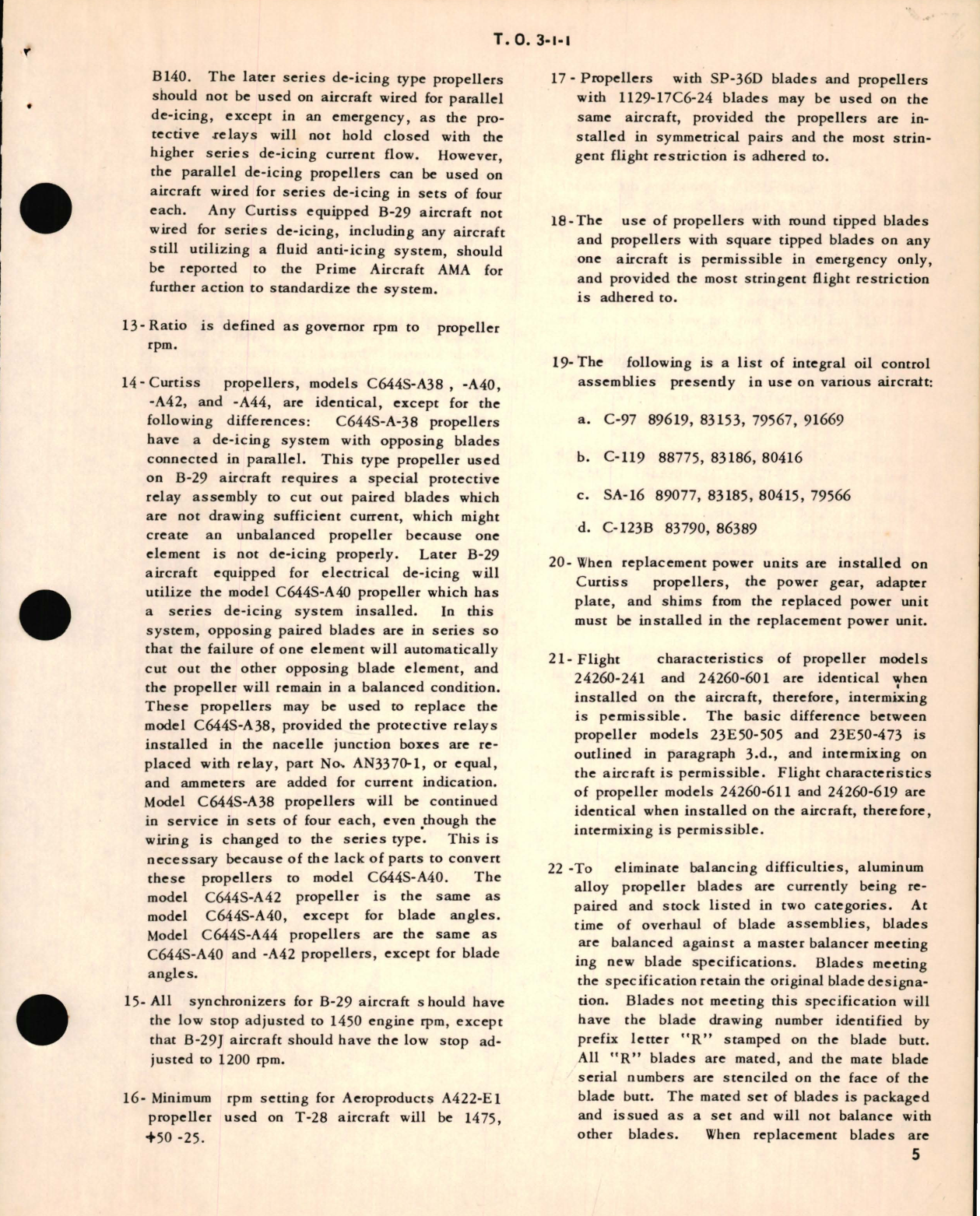 Sample page 7 from AirCorps Library document: List of Propellers and Governors for Service Aircraft