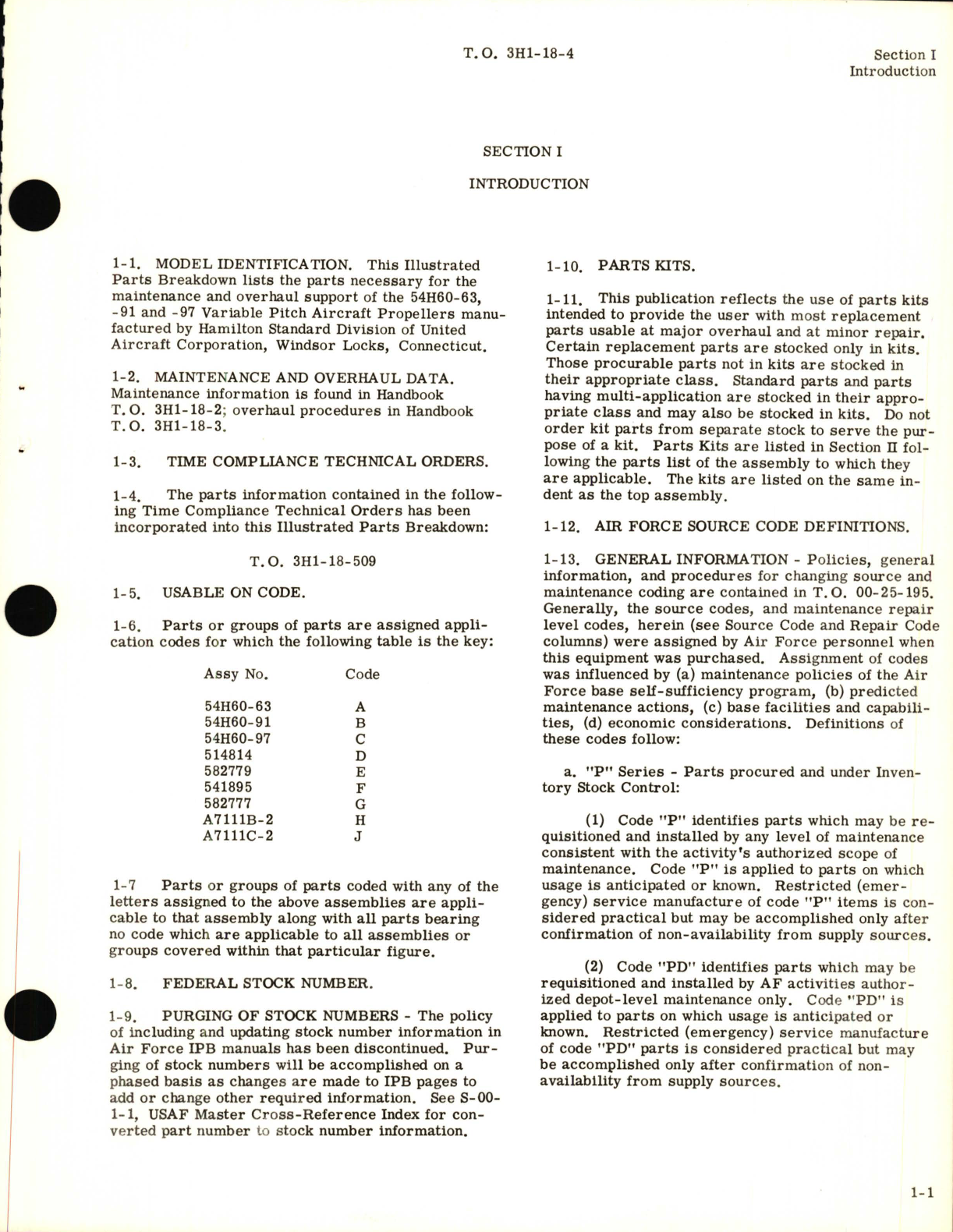 Sample page 5 from AirCorps Library document: Illustrated Parts Breakdown for Variable Pitch Aircraft Propeller Models 54H60-36, 54H60-91