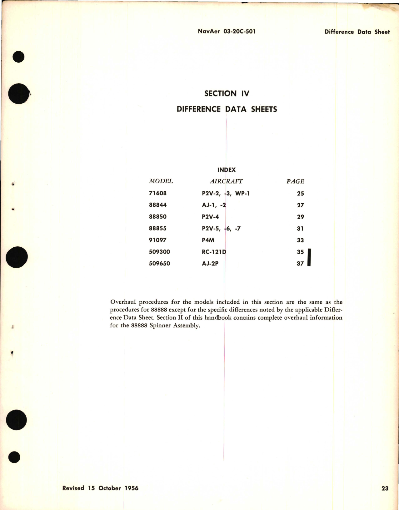 Sample page 3 from AirCorps Library document: Overhaul Instructions for Spinner Assembly Models 71608, 88844,  88850, 88855, 88888, 91097, 509300, 509650