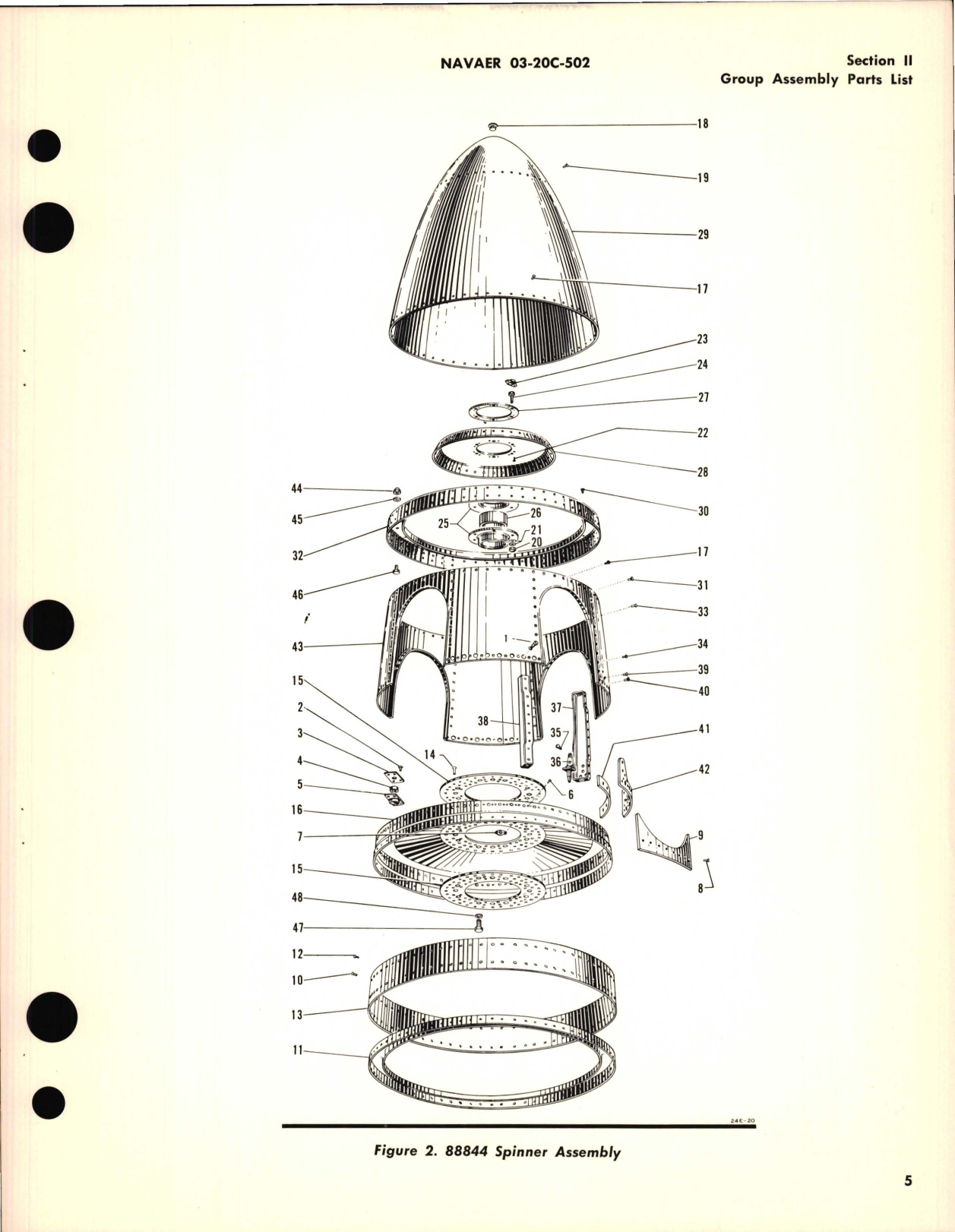 Sample page 9 from AirCorps Library document: Illustrated Parts Breakdown for Propeller Spinners Assembly No. 71608, 88844, 88850, 509300, 88855, 88888, 91097