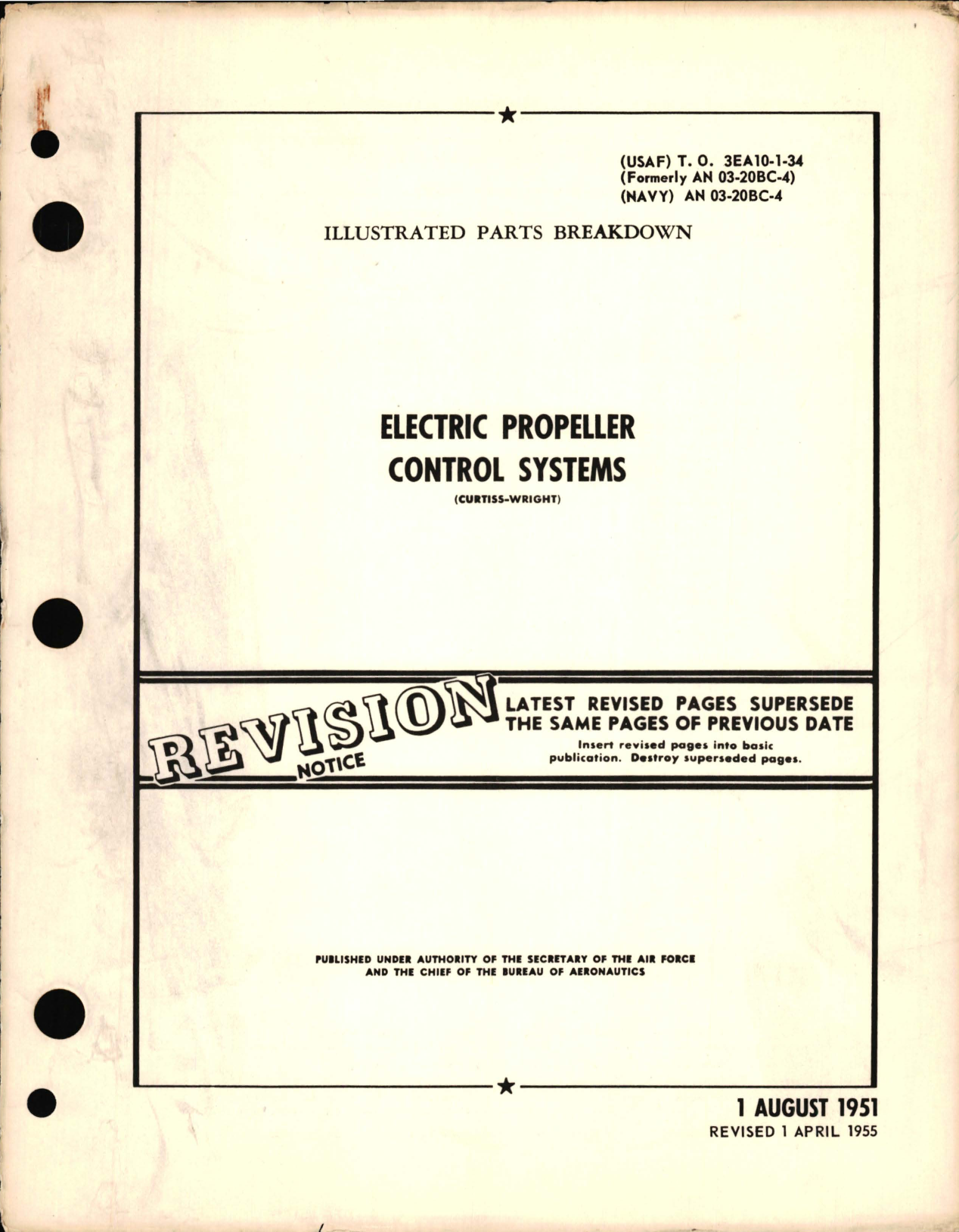 Sample page 1 from AirCorps Library document: Illustrated Parts Breakdown for electric Propeller Control Systems 