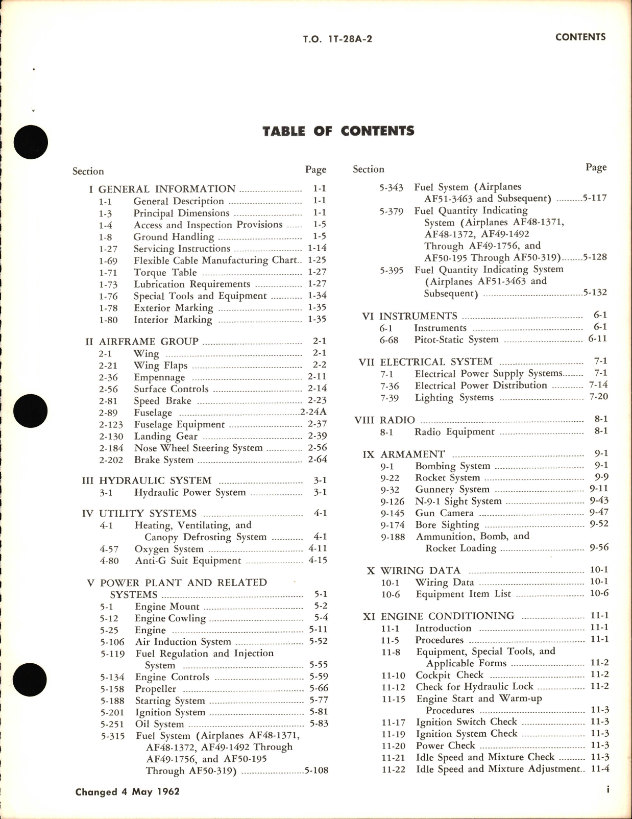 Sample page 5 from AirCorps Library document: Maintenance Manual for T-28A and T-28D