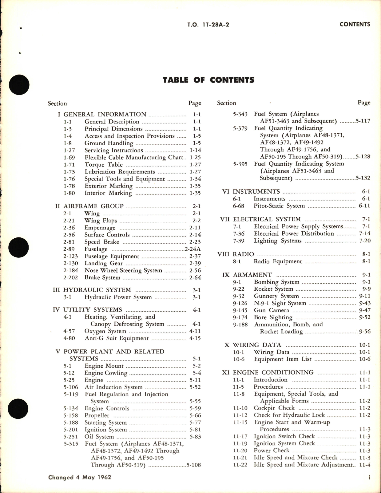 Sample page 5 from AirCorps Library document: Maintenance Manual for T-28A and T-28D