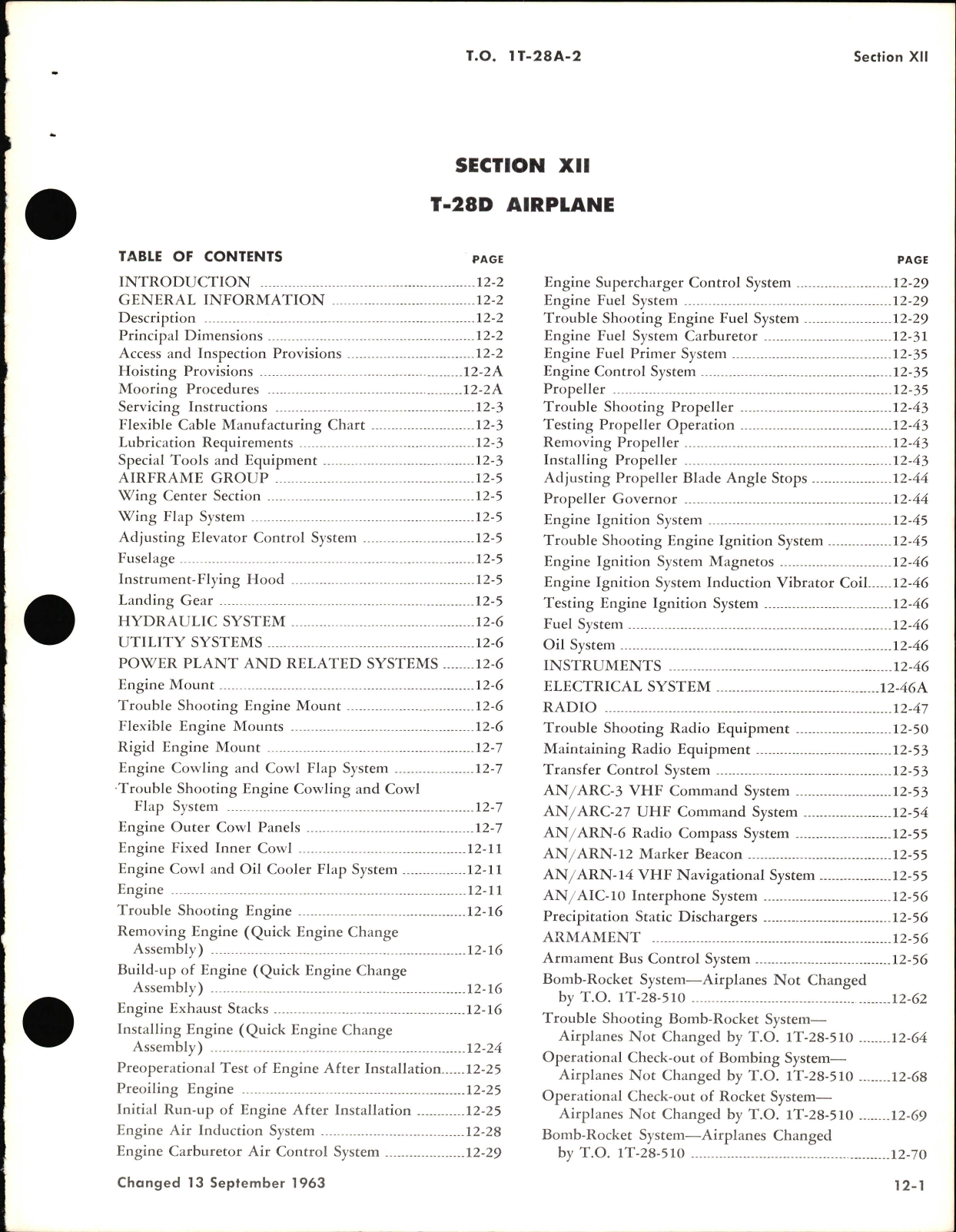 Sample page 7 from AirCorps Library document: Maintenance Manual for T-28A and T-28D