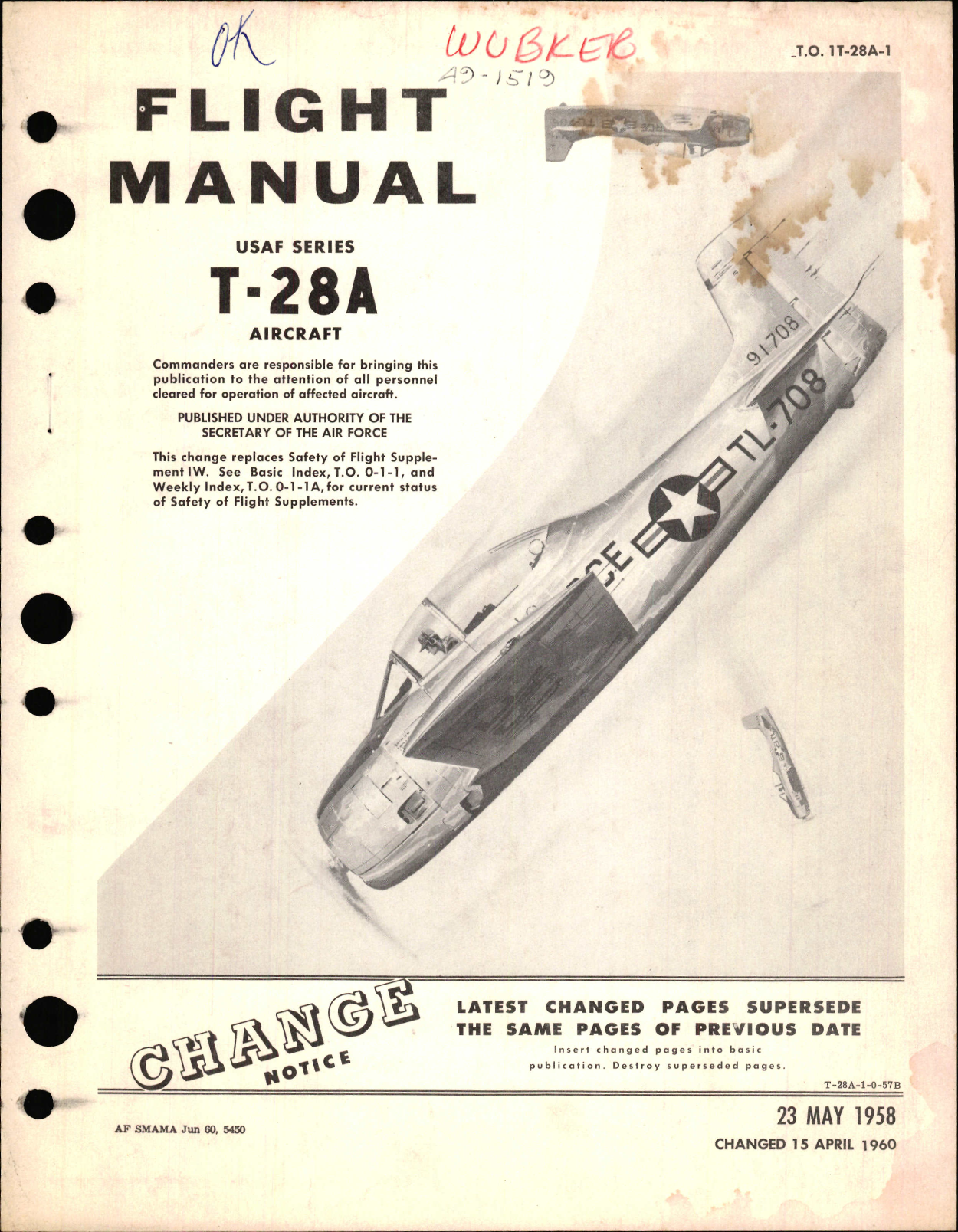 Sample page 1 from AirCorps Library document: Flight Manual for T-28A