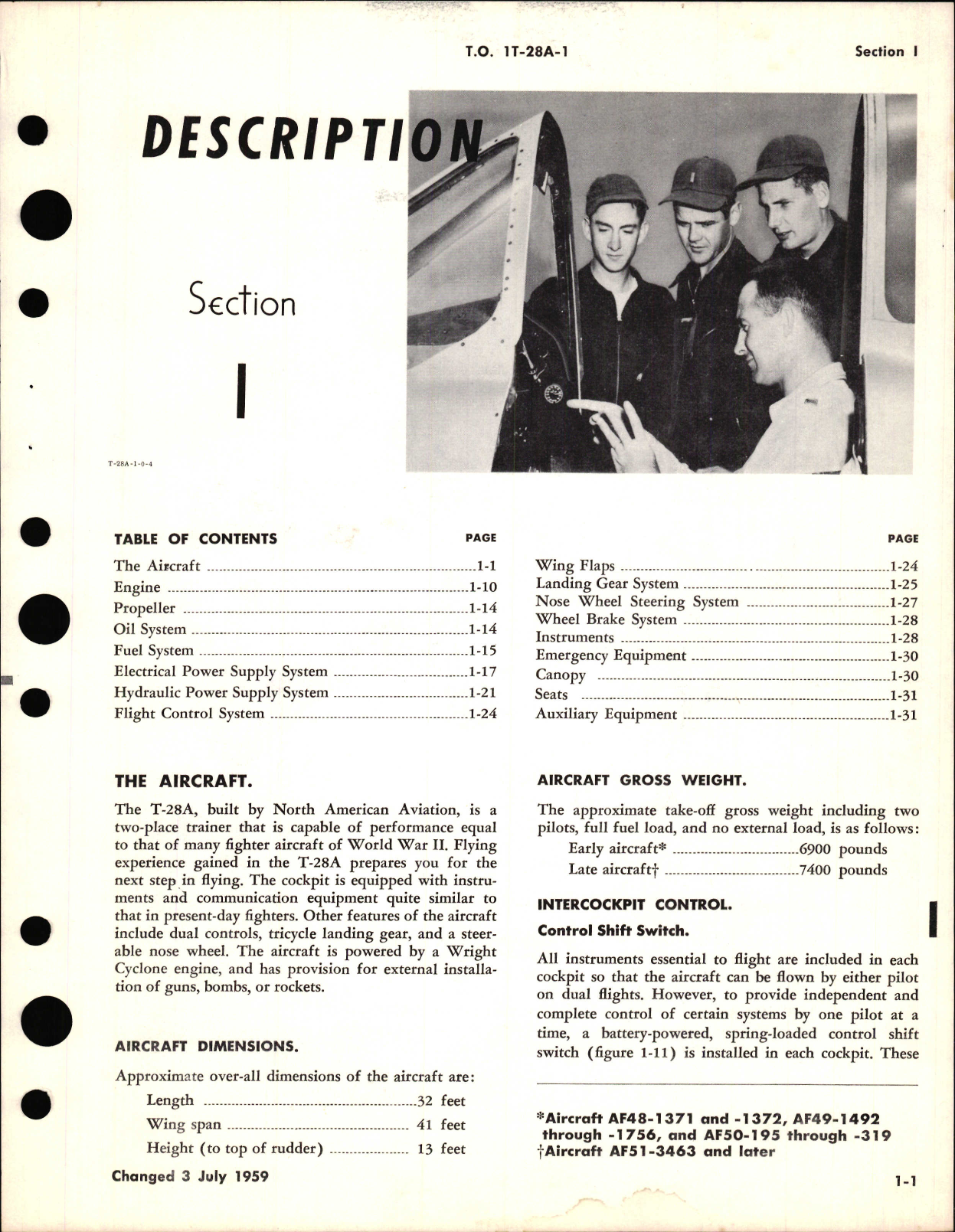 Sample page 7 from AirCorps Library document: Flight Manual for T-28A