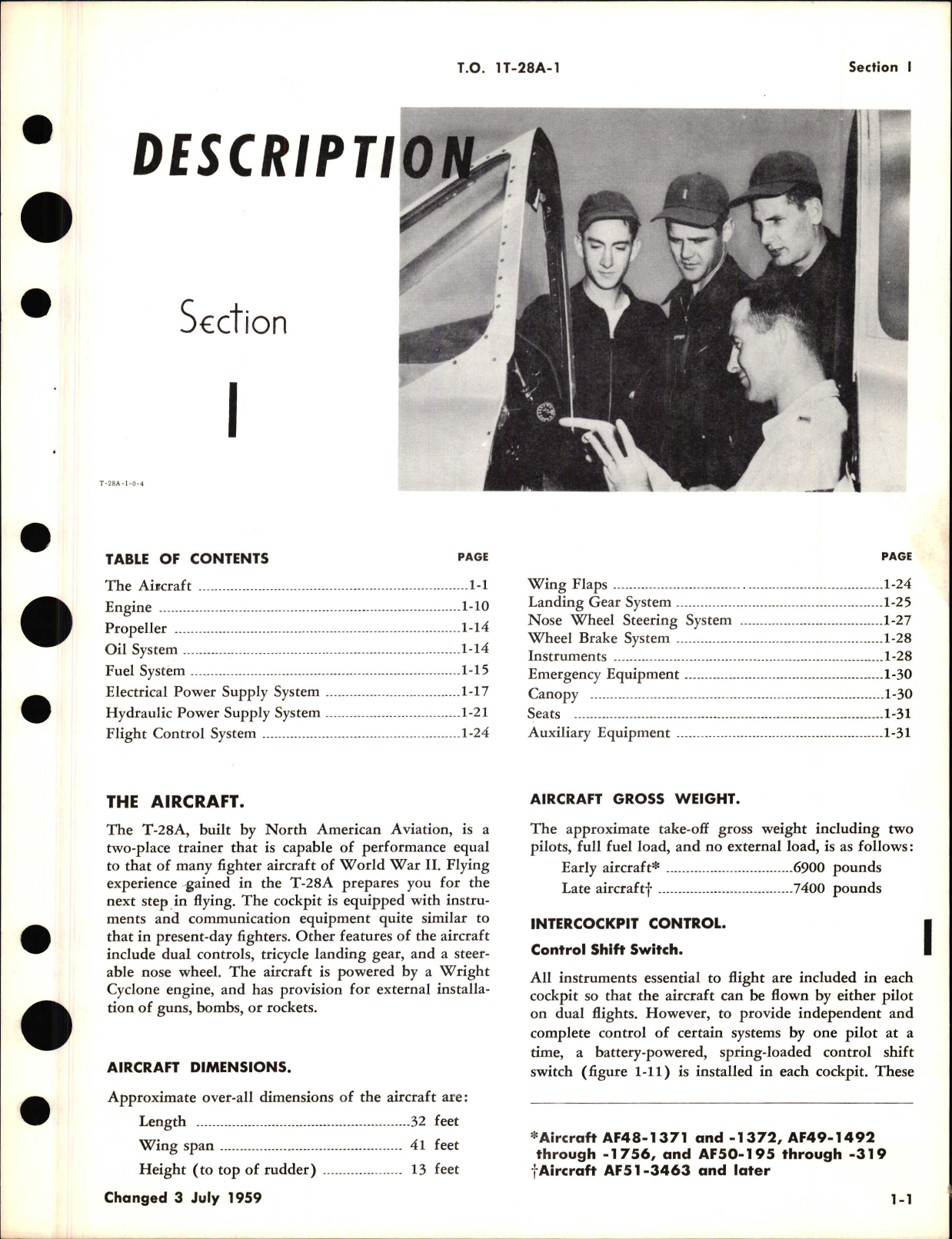 Sample page 7 from AirCorps Library document: Flight Manual for T-28A and T-28D