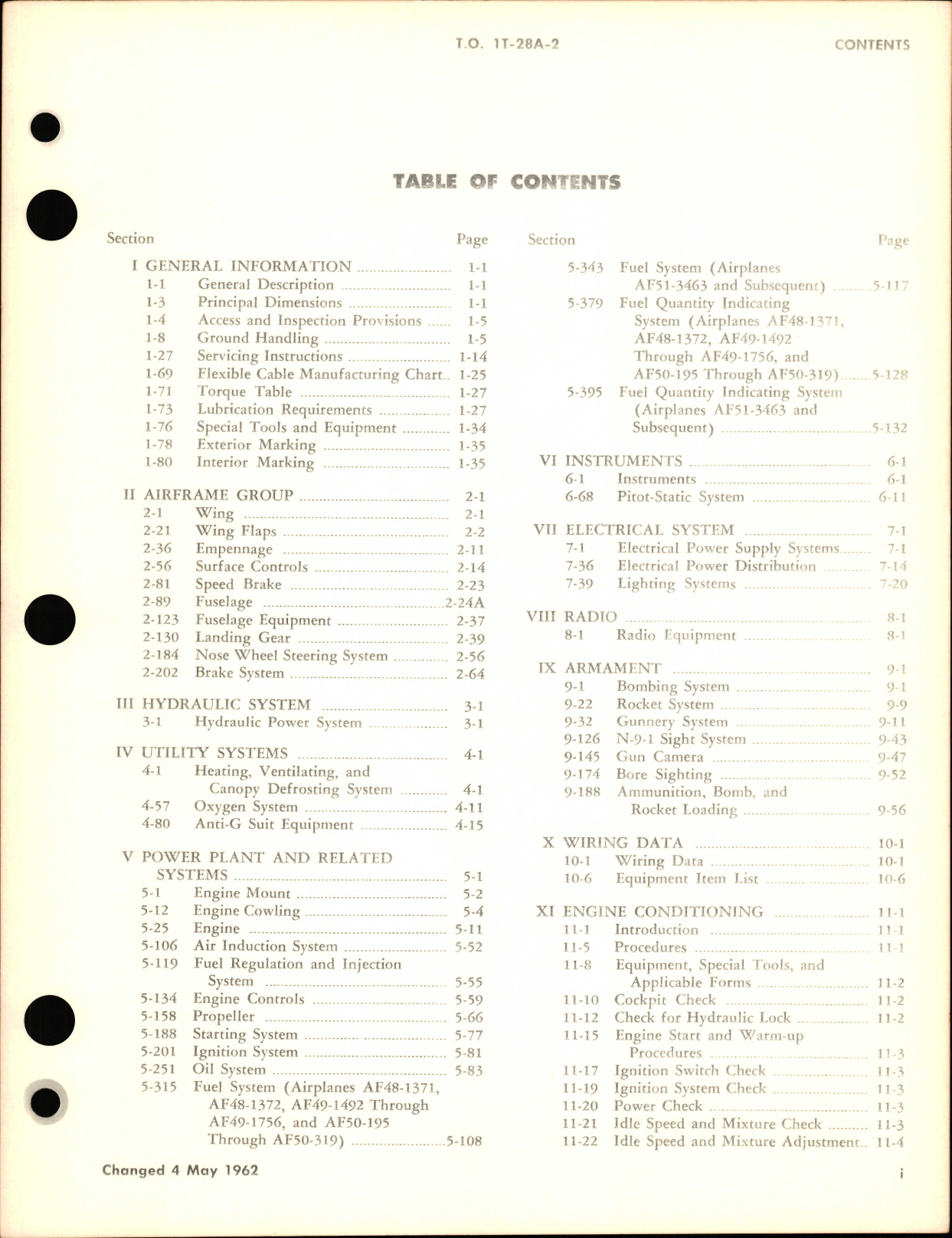 Sample page 5 from AirCorps Library document: Maintenance Manual for T-28A and T-28D