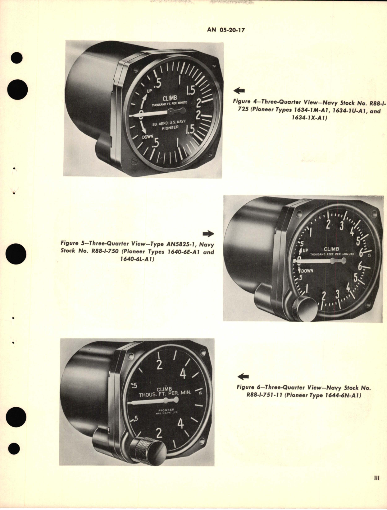 Sample page 5 from AirCorps Library document: Operation, Service, and Overhaul Instructions with Parts Catalog for Rate of Climb Indicators USAF Types C-2 and C-3 