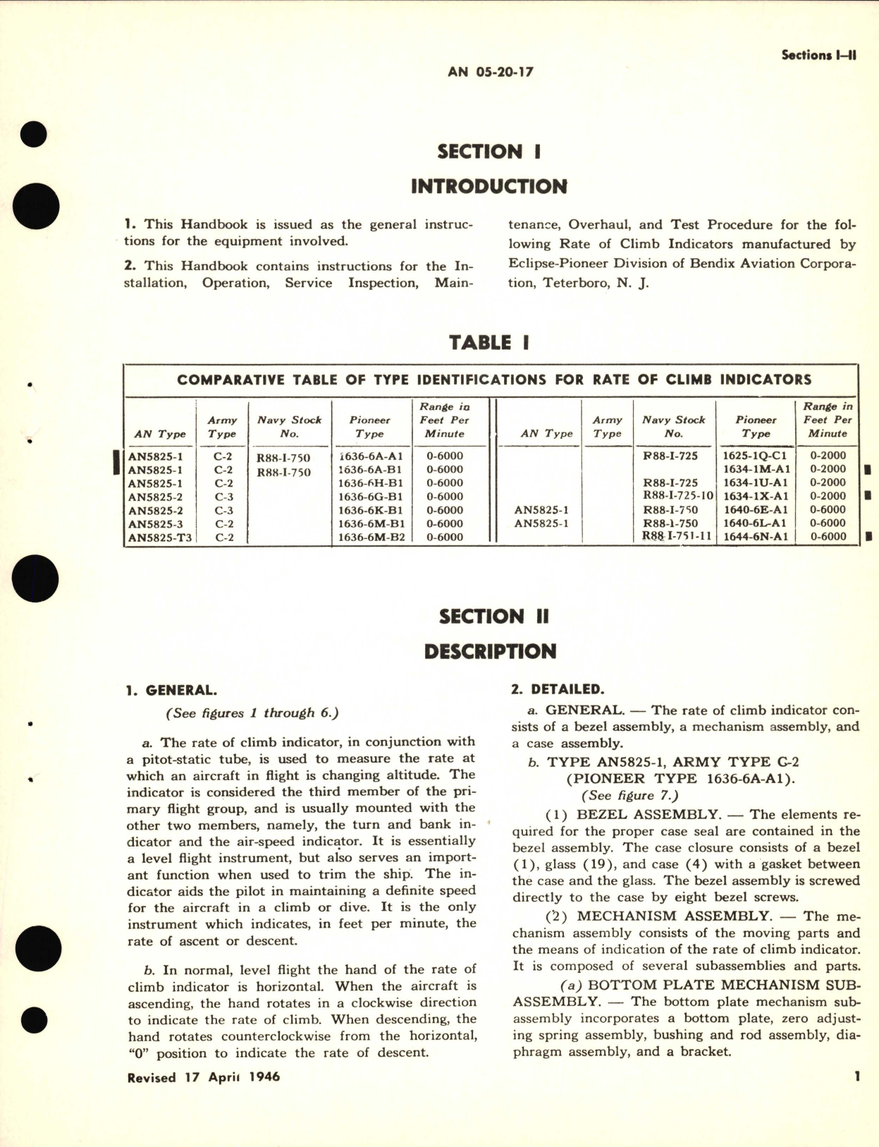 Sample page 7 from AirCorps Library document: Operation, Service, and Overhaul Instructions with Parts Catalog for Rate of Climb Indicators USAF Types C-2 and C-3 