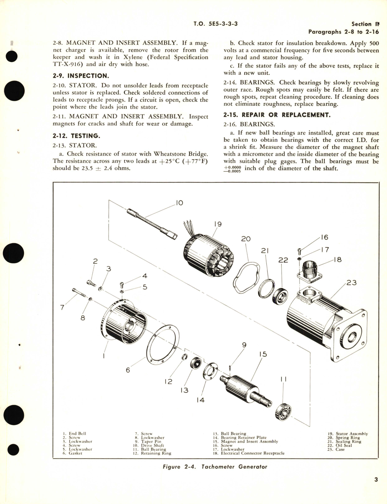 Sample page 5 from AirCorps Library document: Overhaul Instructions for Tachometer Generator Kollsman Type 1354 Type AN 5544-2