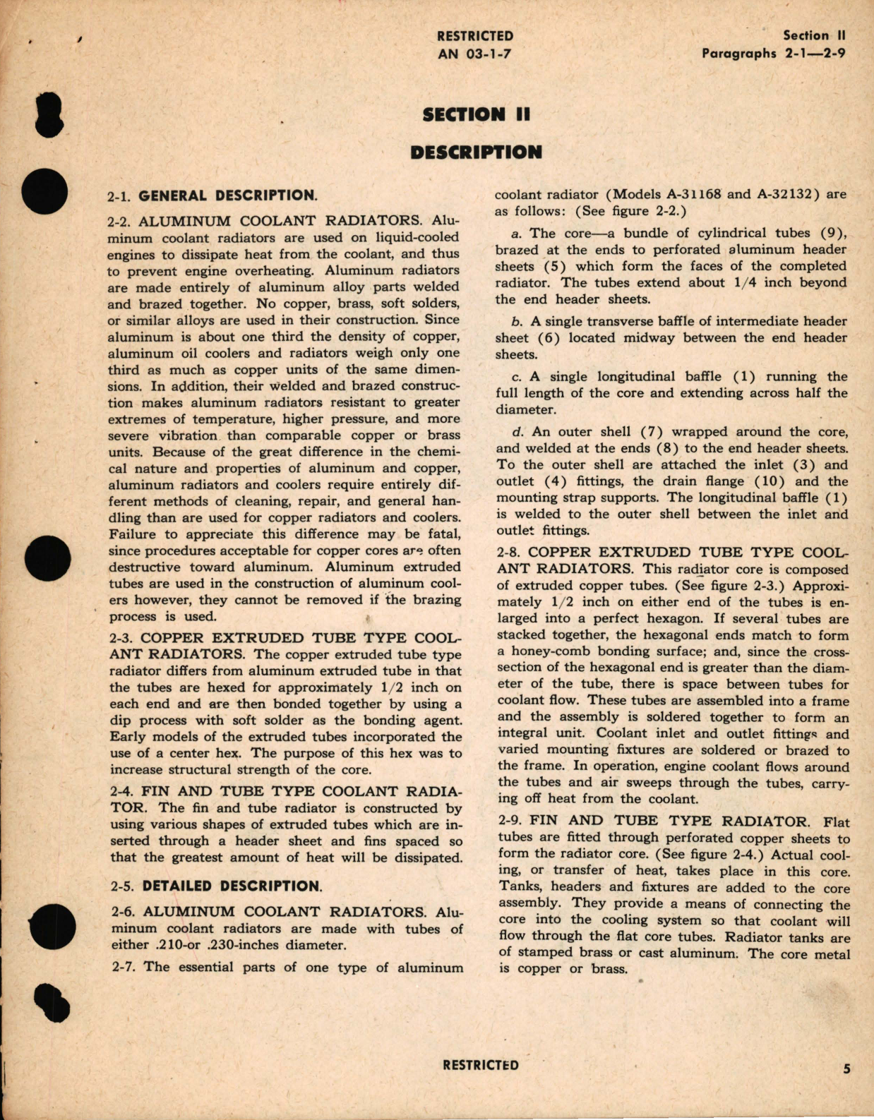 Sample page 9 from AirCorps Library document: Operation, Service and Overhaul Instructions for Aircraft Radiators