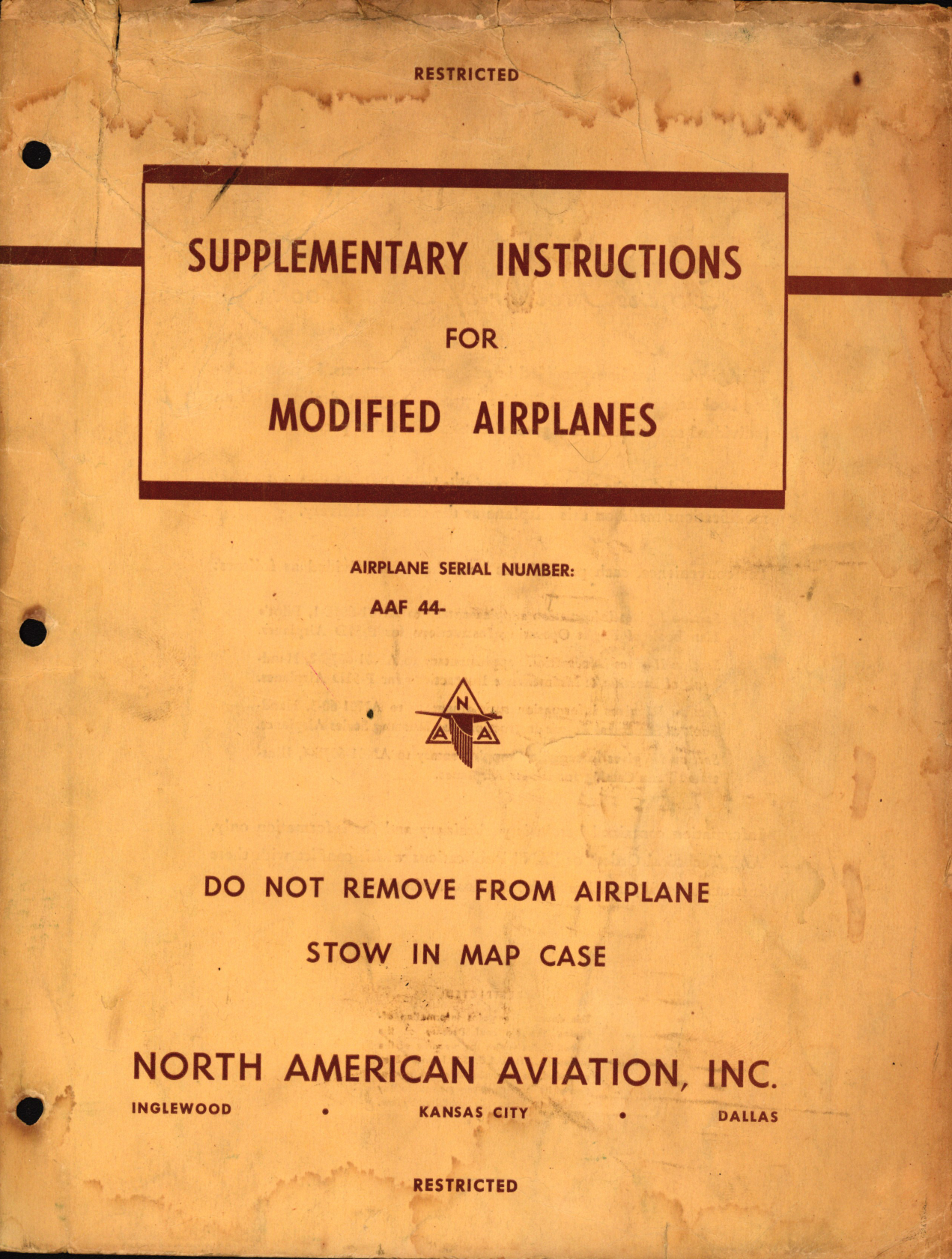 Sample page 1 from AirCorps Library document: Supplementary Instructions for Aero Products Propeller Modification 