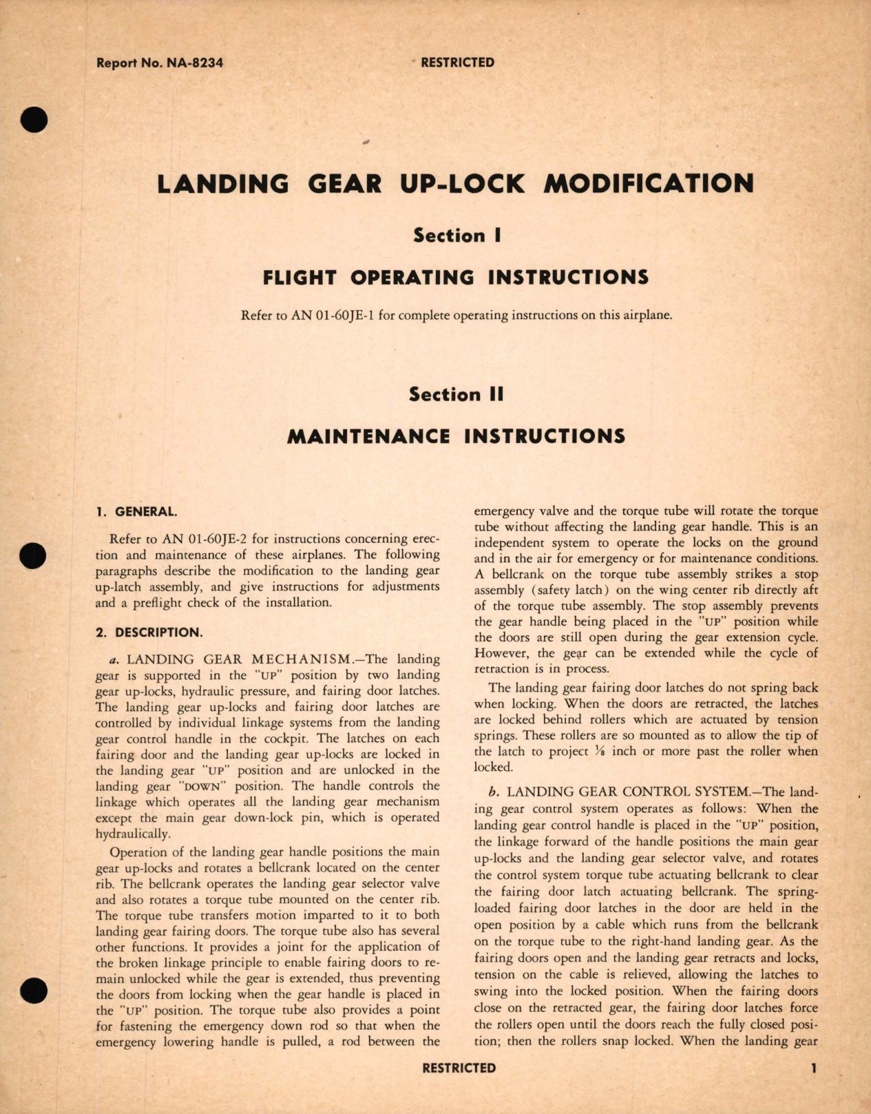 Sample page 5 from AirCorps Library document: Supplementary Instructions for Landing Gear Up-Lock Modification