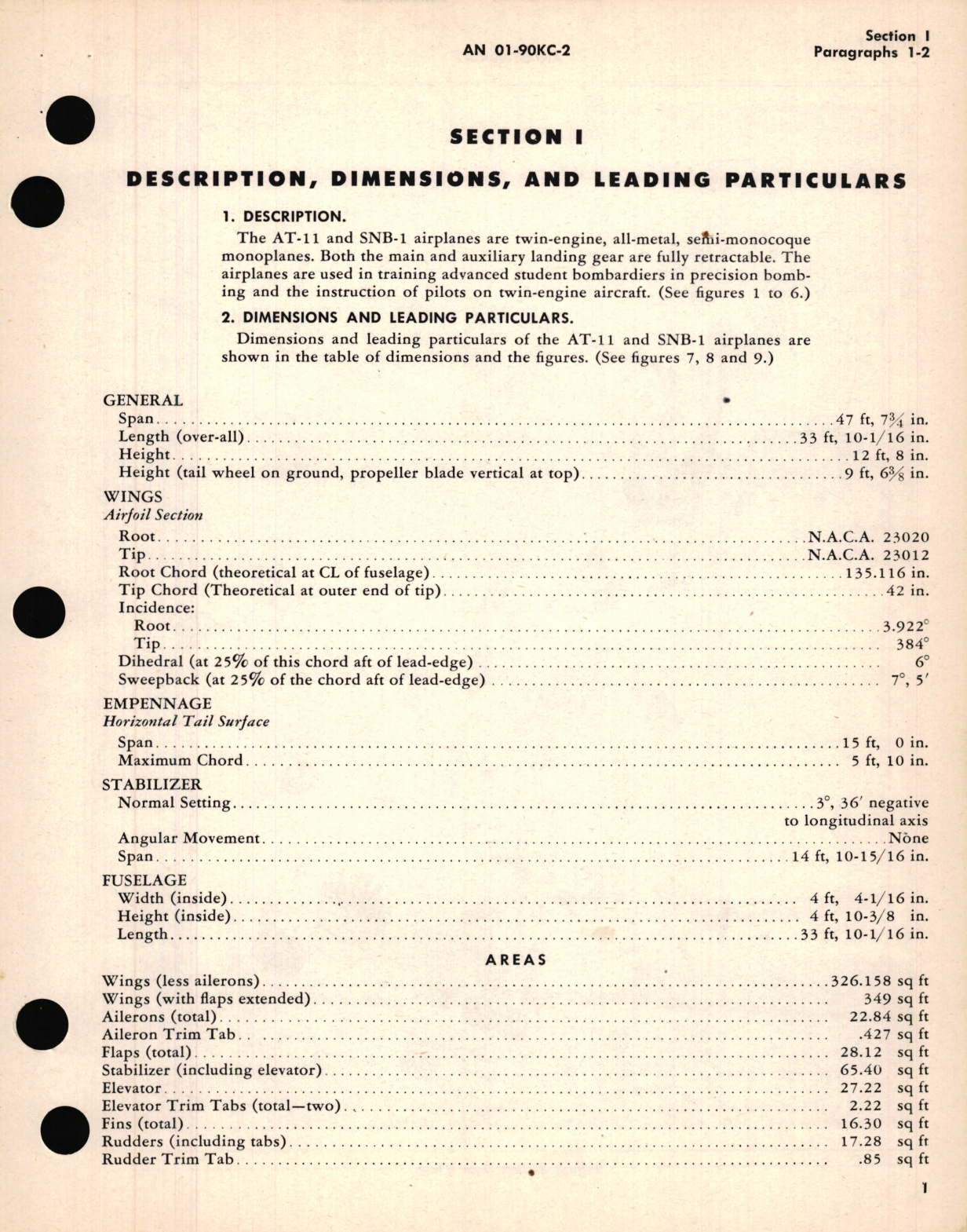 Sample page 7 from AirCorps Library document: Erection and Maintenance Instructions for USAF Model T-11 Navy Model SNB-1 Aircraft