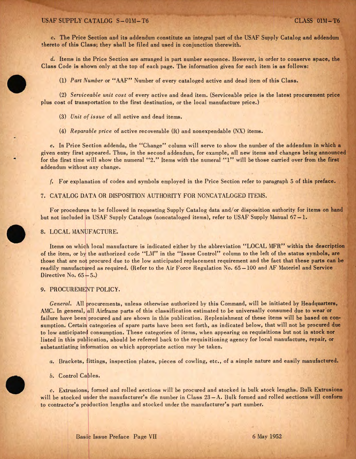 Sample page 7 from AirCorps Library document: Supply Catalog - Parts for North American T-6 Aircraft