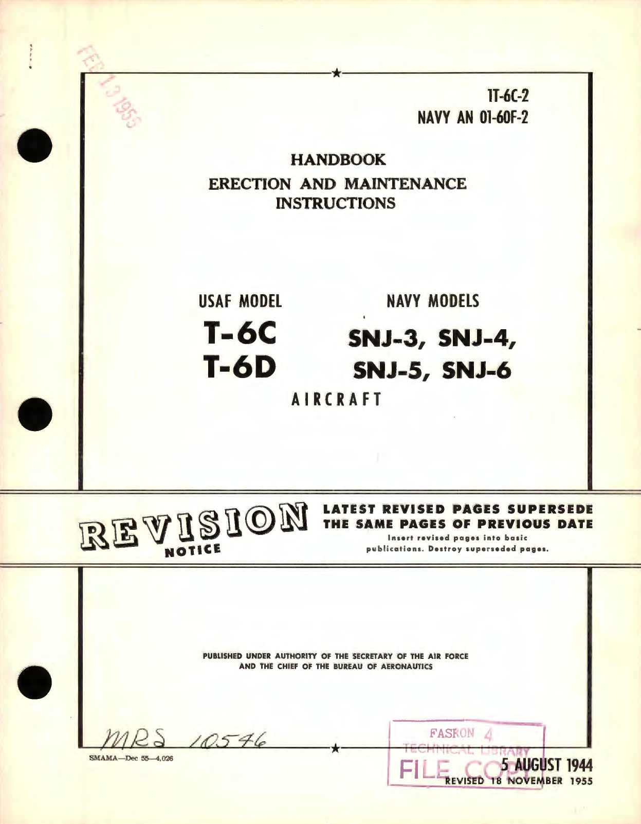 Sample page 9 from AirCorps Library document: Erection and Maintenance Instructions for USAF Model T-6C, T-6D Navy Models SNJ-3, SNJ-4, SNJ-5, SNJ-6 Aircraft