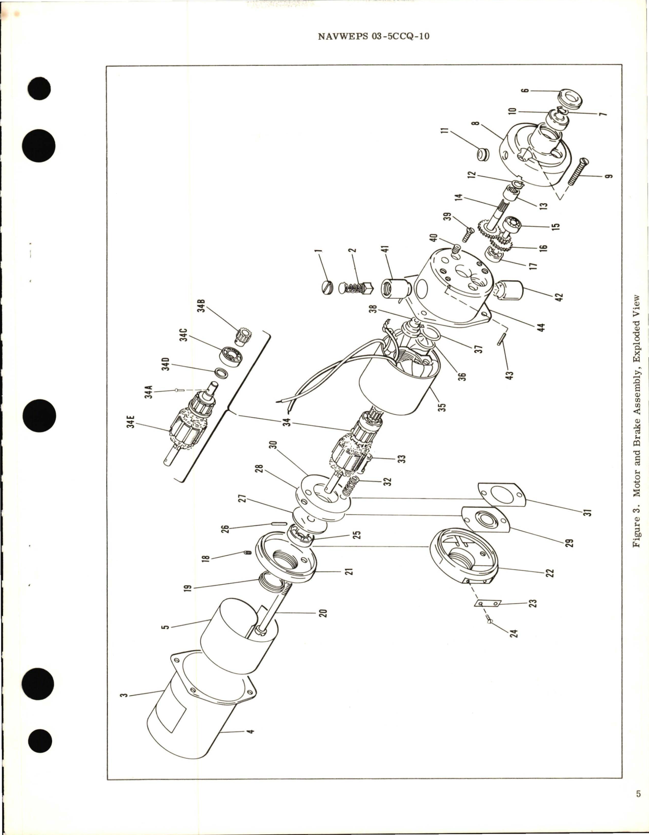 Sample page 5 from AirCorps Library document: Overhaul Instructions with Parts Breakdown for  Motor and Brake Assembly - E1600M16 Series