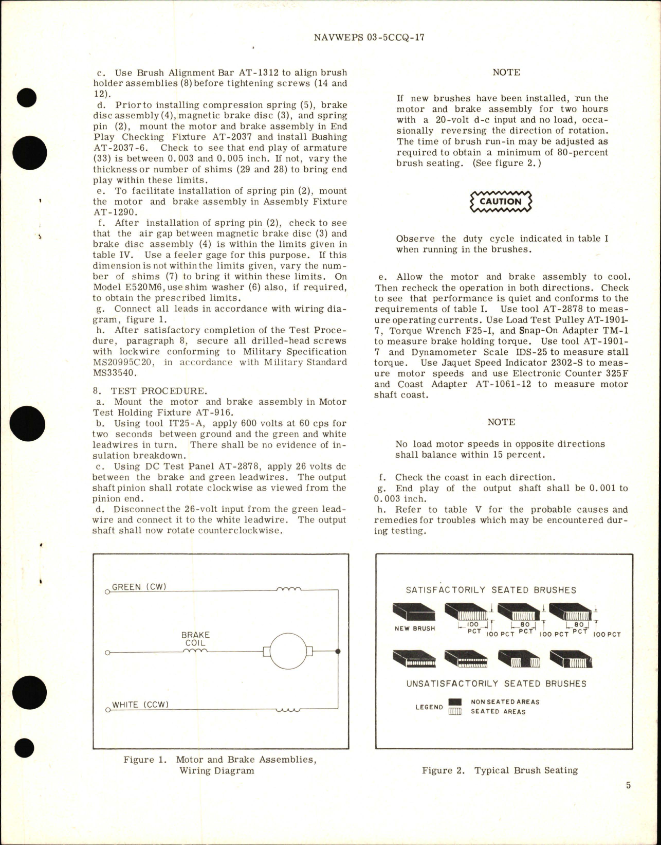 Sample page 5 from AirCorps Library document: Overhaul Instructions with Parts Breakdown for Motor and Brake Assemblies - Model E520M6 and E52M6-2