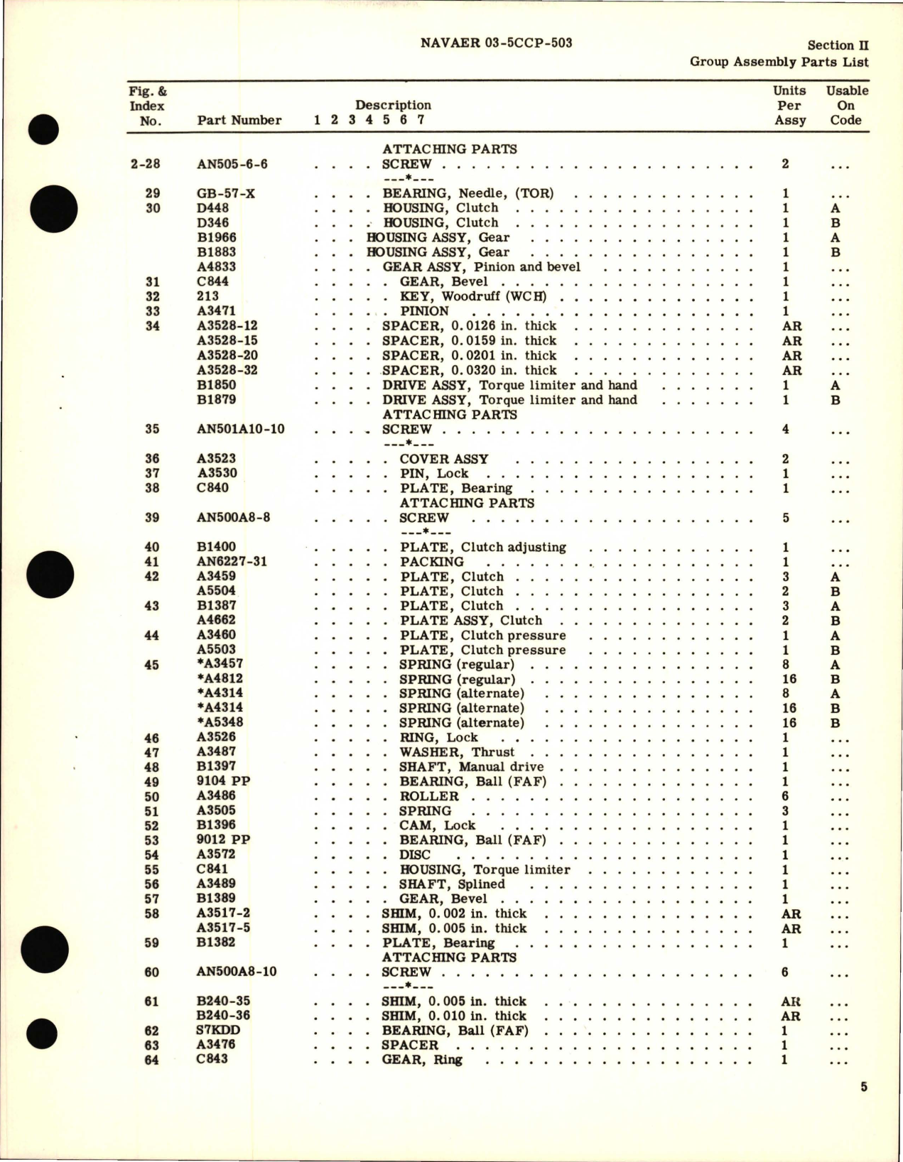 Sample page 7 from AirCorps Library document: Illustrated Parts Breakdown for Varicam Rotary Actuators - Part D342, D410, D553, D553-1 and D772