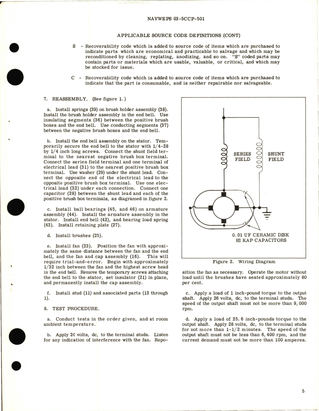 Sample page 5 from AirCorps Library document: Overhaul Instructions with Parts Breakdown for Direct Current Motor - Part D479 and D479-1 