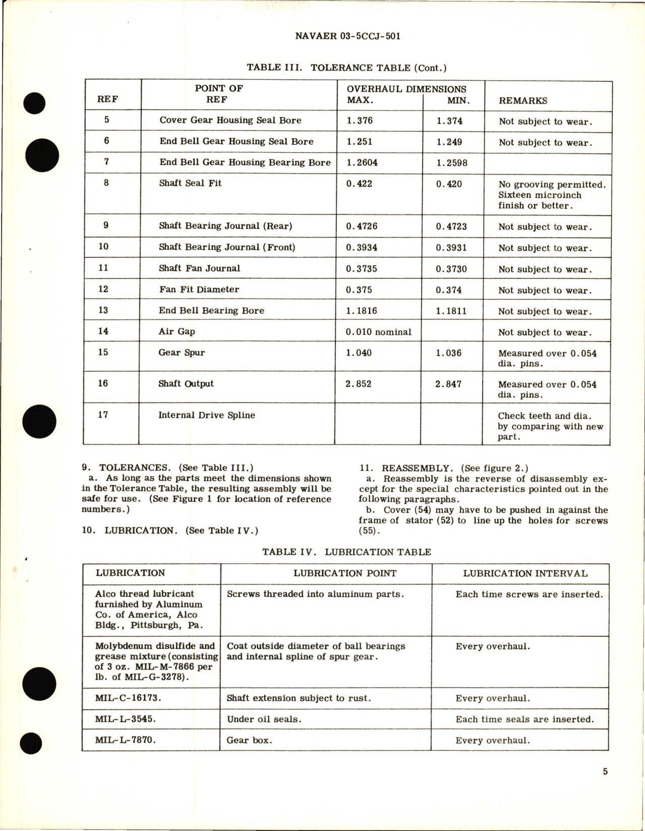 Sample page 5 from AirCorps Library document: Overhaul Instructions with Parts Breakdown for Motor A-C Aircraft - Part A42A9212