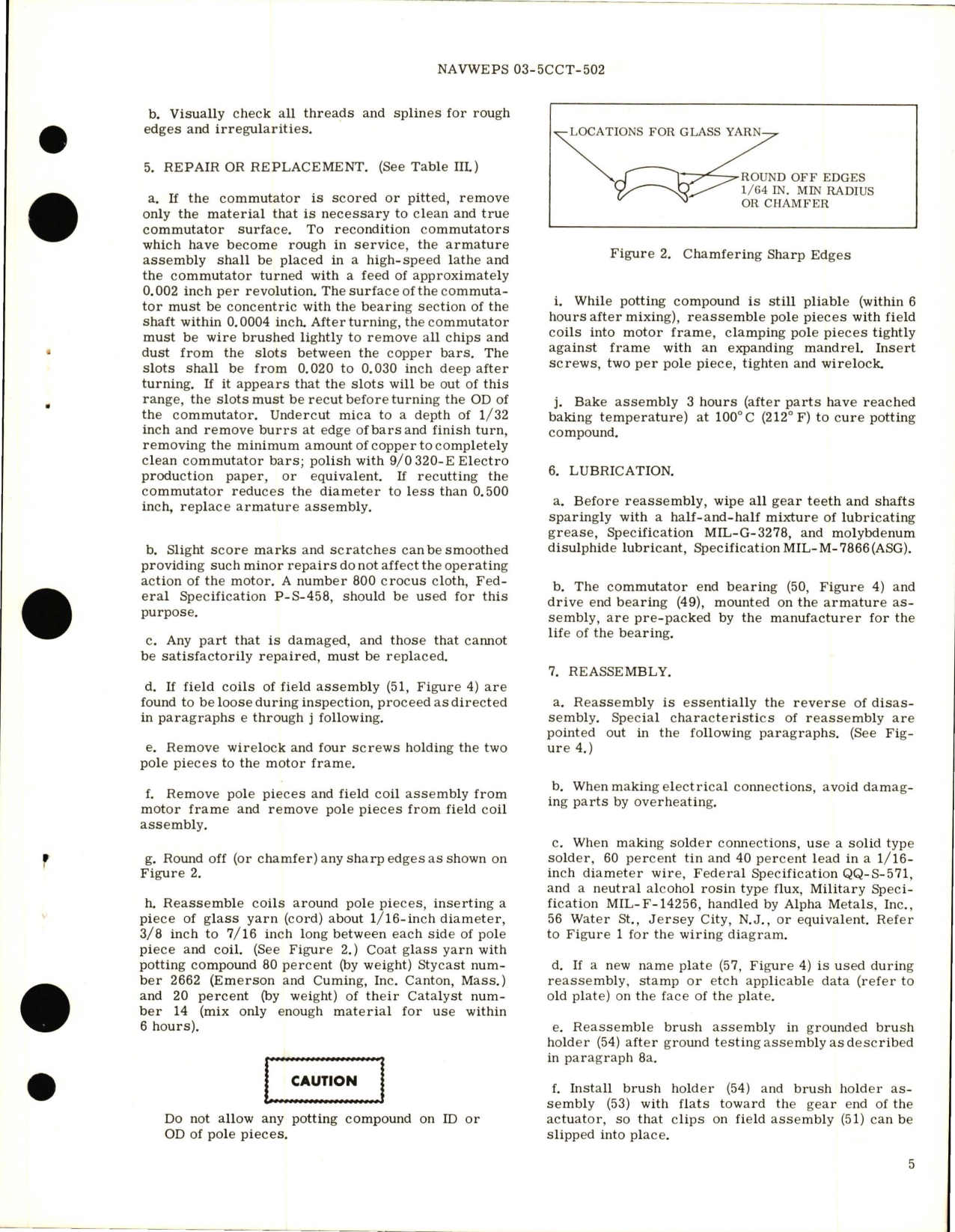 Sample page 5 from AirCorps Library document: Overhaul Instructions with Parts Breakdown for Electric Motor Actuator - Part 1436-543054
