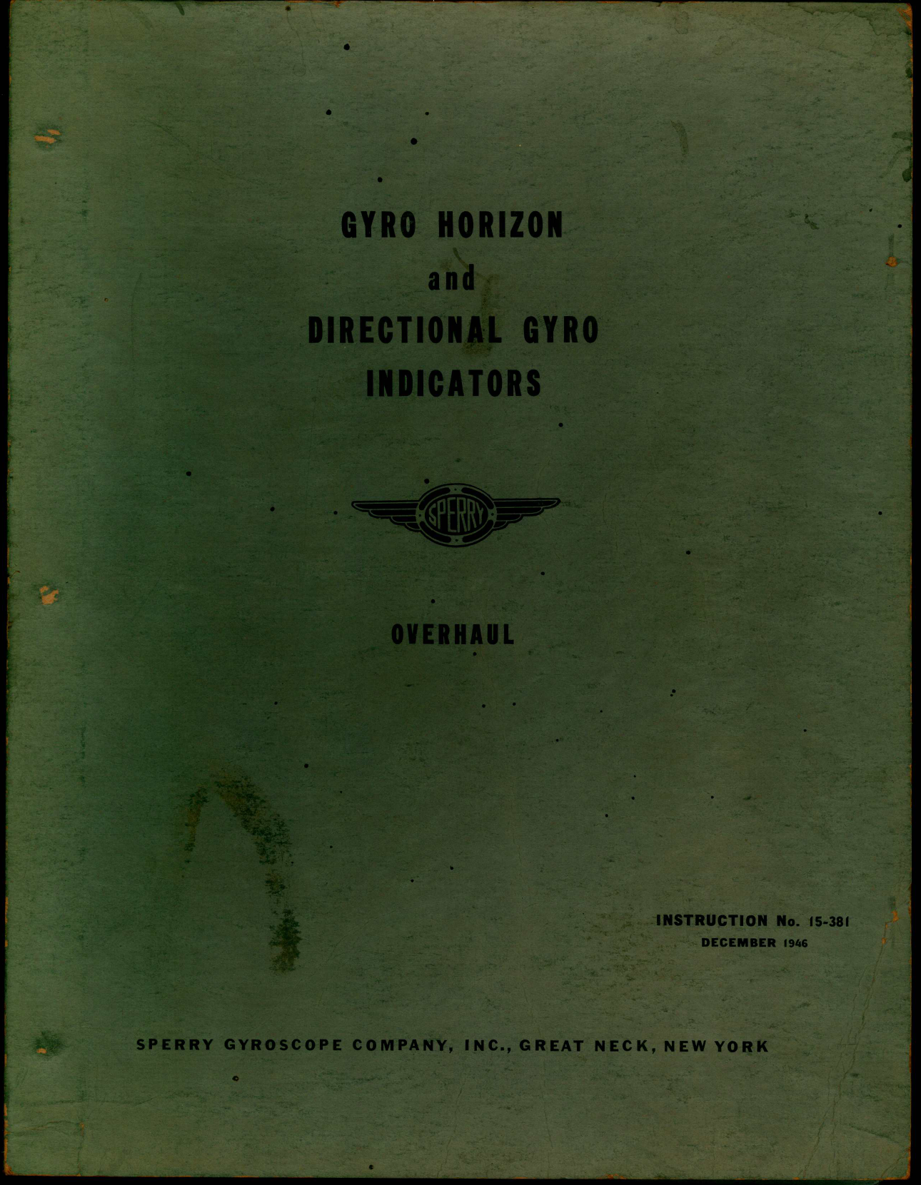 Sample page 1 from AirCorps Library document: Overhaul Instructions for Gyro Horizon and Directional Gyro Indicators