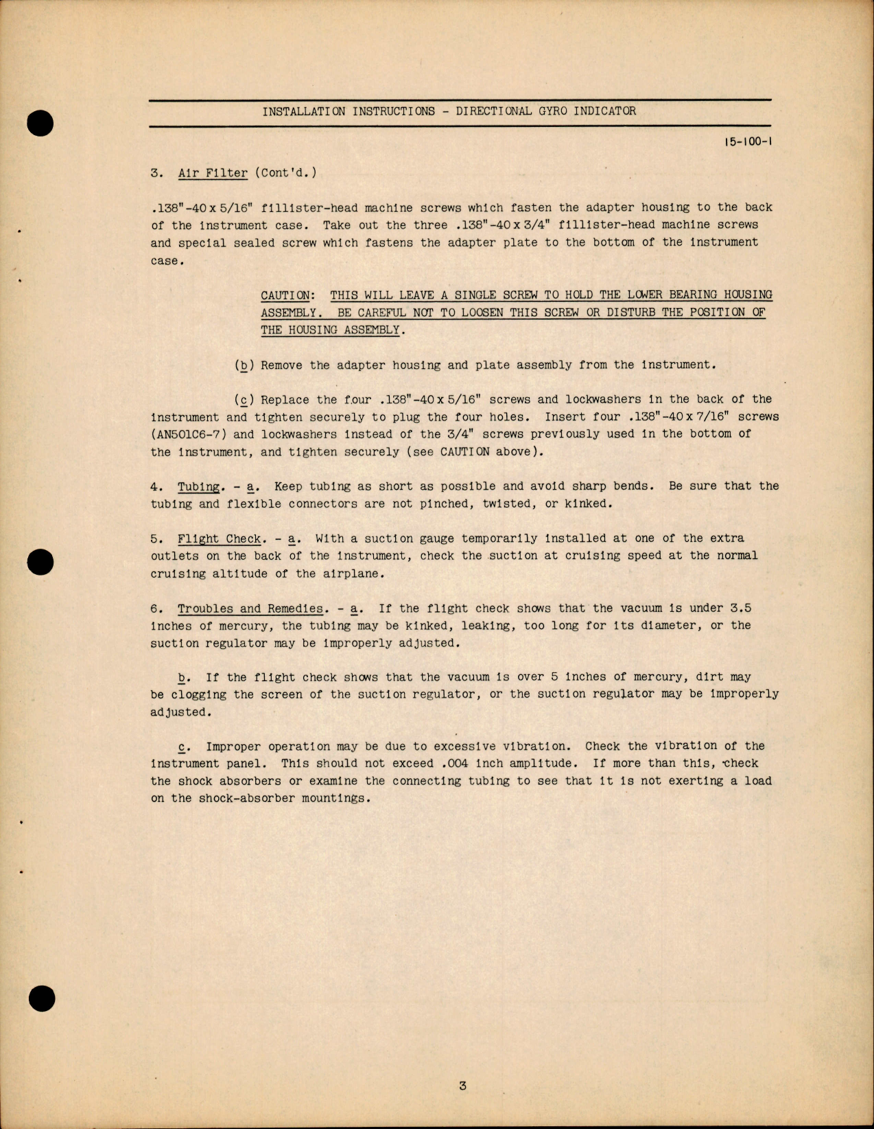 Sample page 5 from AirCorps Library document: Installation, Operation, Maintenance, and Overhaul Instructions with Parts List for Directional Gyro Indicator