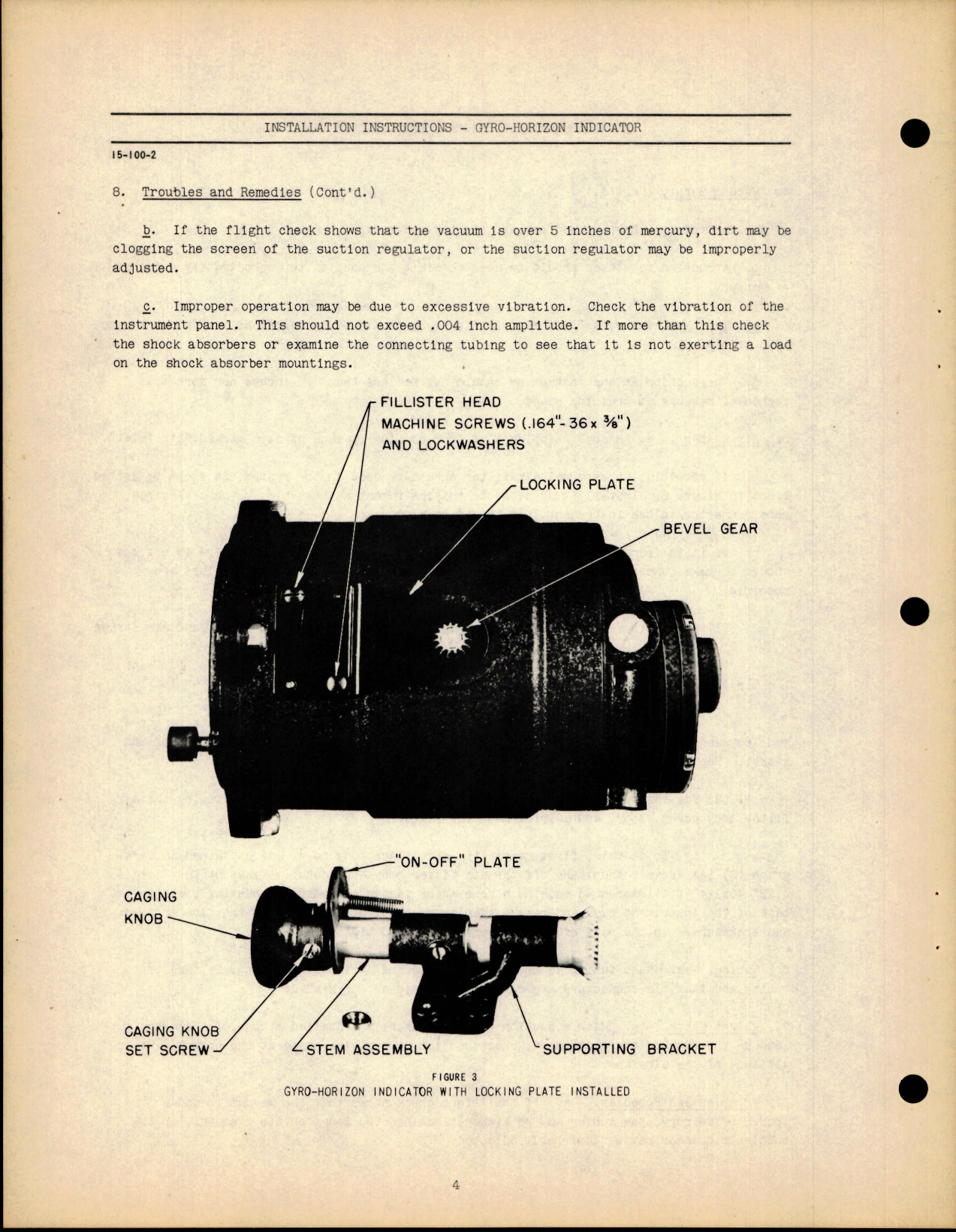 Sample page 6 from AirCorps Library document: Installation Instructions for Gyro-Horizon Indicator with Parts List, AN Type