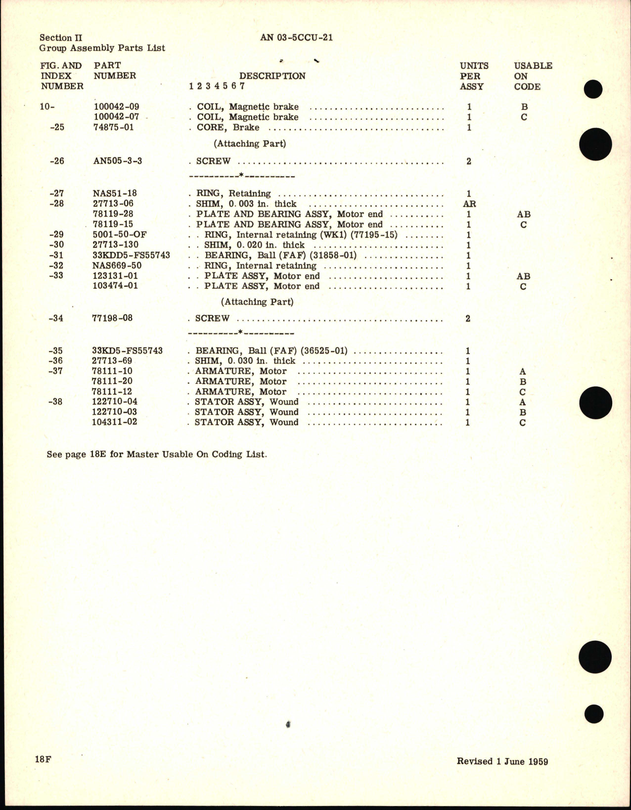 Sample page 8 from AirCorps Library document: Illustrated Parts Breakdown for Fractional Horsepower Motors - B Frame Series