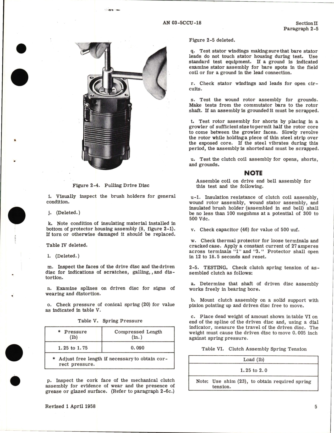 Sample page 9 from AirCorps Library document: Overhaul Instructions for Fractional Horsepower Electric Motors - C Frame Series 