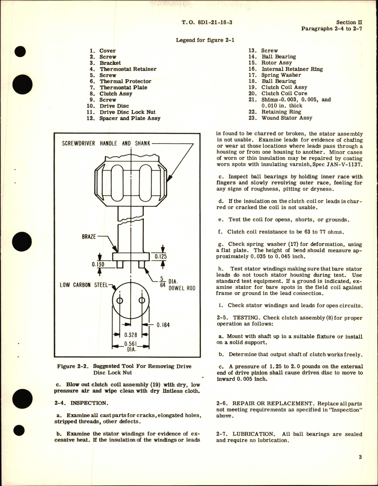 Sample page 5 from AirCorps Library document: Overhaul Instructions for Fractional Horsepower Electric Motors P Frame Series 