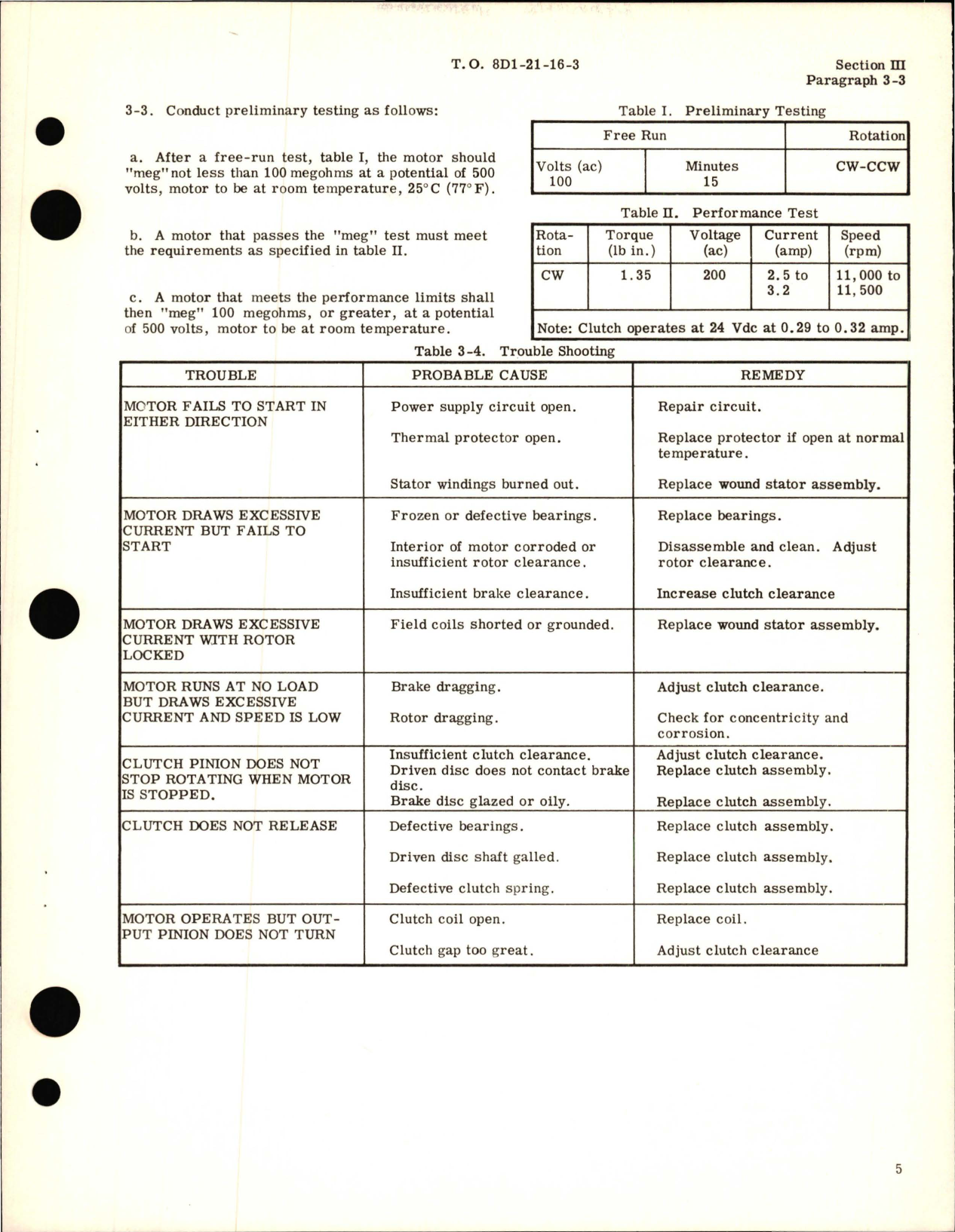 Sample page 7 from AirCorps Library document: Overhaul Instructions for Fractional Horsepower Electric Motors P Frame Series 