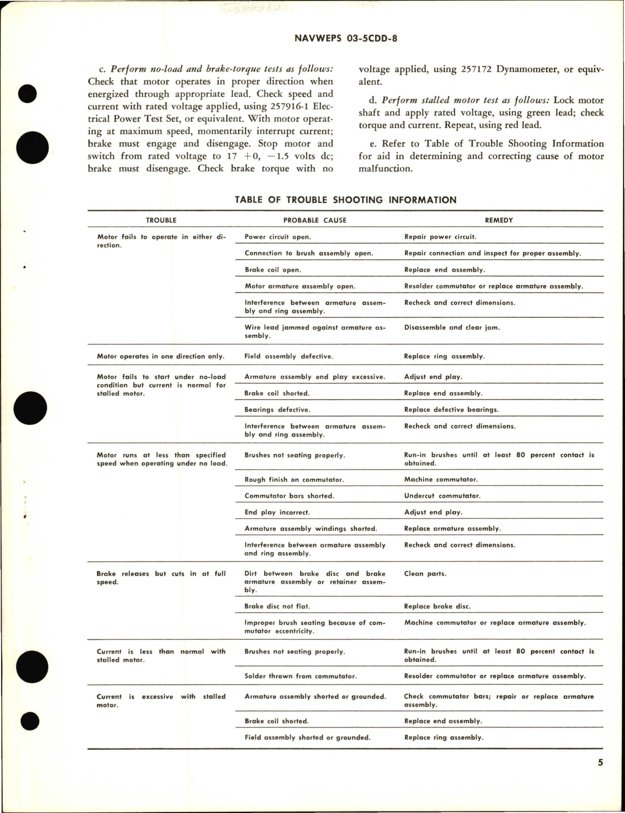 Sample page 5 from AirCorps Library document: Overhaul Instructions with Parts Breakdown for Aircraft Direct-Current Motors - Part 36843 and 36843-1