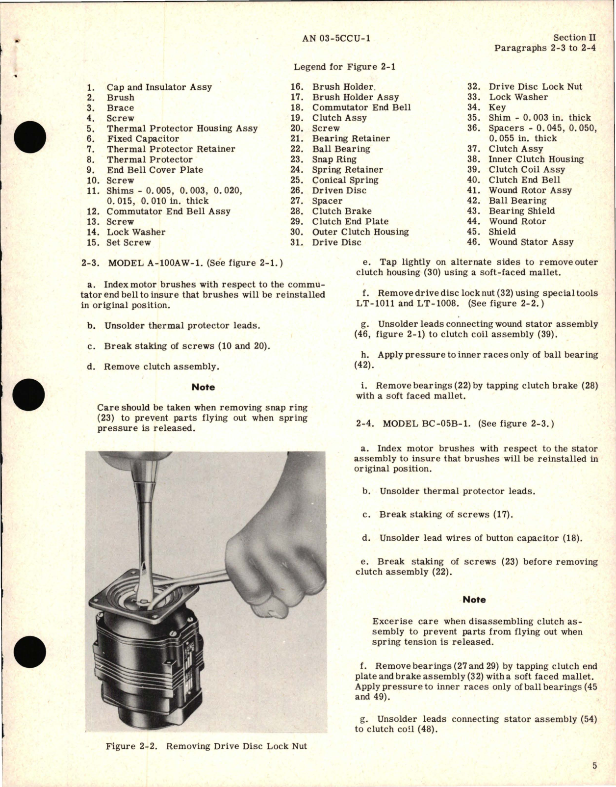 Sample page 7 from AirCorps Library document: Overhaul Instructions for Fractional Horsepower Motors 